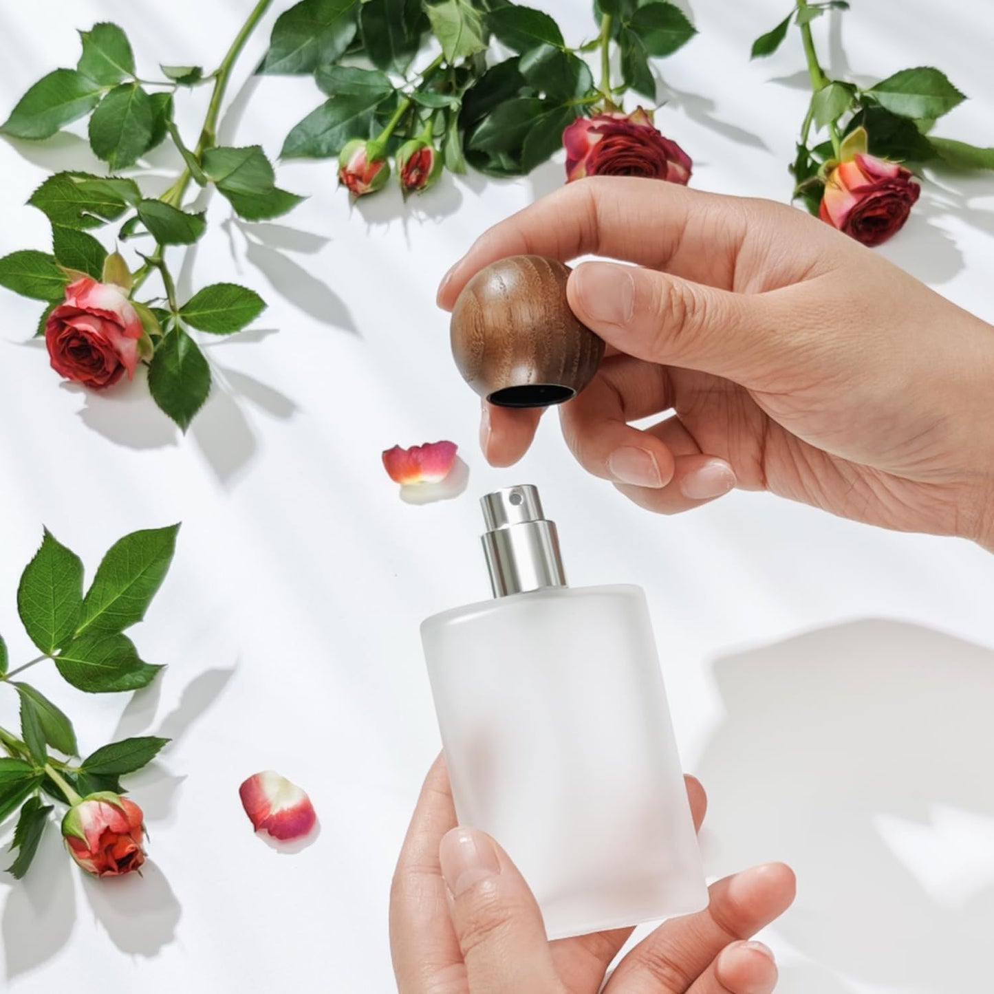 50ml/1.7 Oz Glass Spray Bottle Perfume Atomizer,Perfume Travel Refillable Spray Bottle Empty with 3 Kinds of Dispenser (B2)