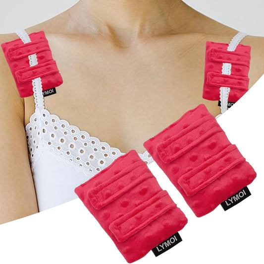2 Pack Pacemaker Pillow for Bra, Chemo Port Pillow for Chemo Patients, Chemo Port Bra Cushion, Pacemaker Protector, Post Surgery Bra Strap Pads Heart Surgery Recovery Gift (Red)