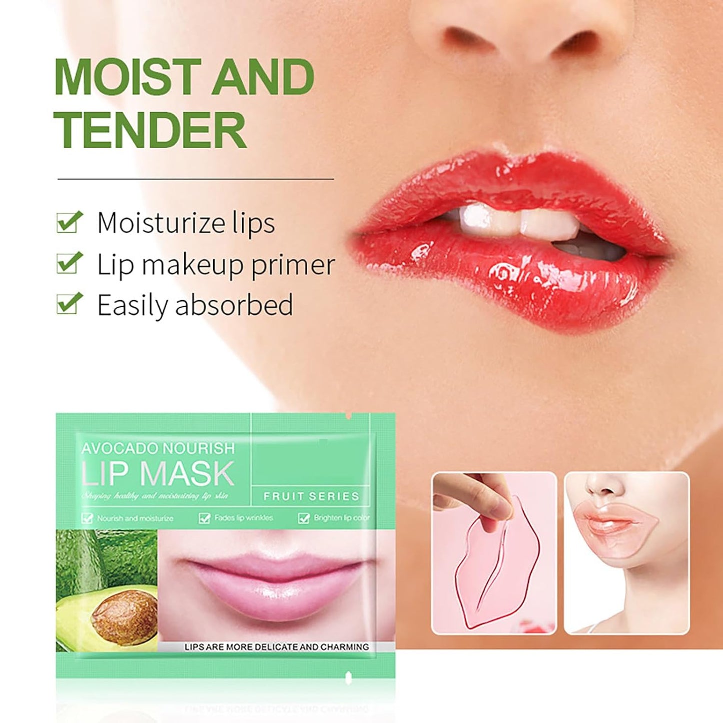 30 PCS Moisturizing Lip Mask .Crystal Lip Care Gel Pads Mask Bulk for Moisturizing,Patches Let Skin Smoothing,Exquisite,Remove Dead Skin,Moisture Essence& Anti-Wrinkle,Sleepover Party Supplies