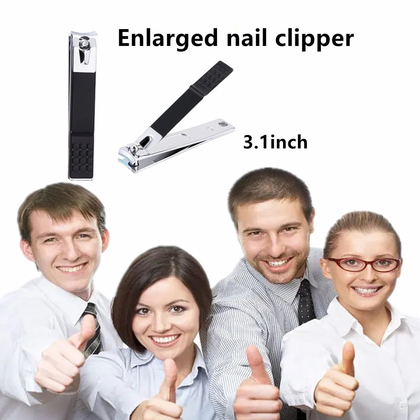 Nail Clipper Set Manicure Set Men Manicure Kit with Portable Travel Case Toe Finger Nail Clippers Personal Care Tools Men Grooming Kit Present for Husband Boyfriend Family(Black White)