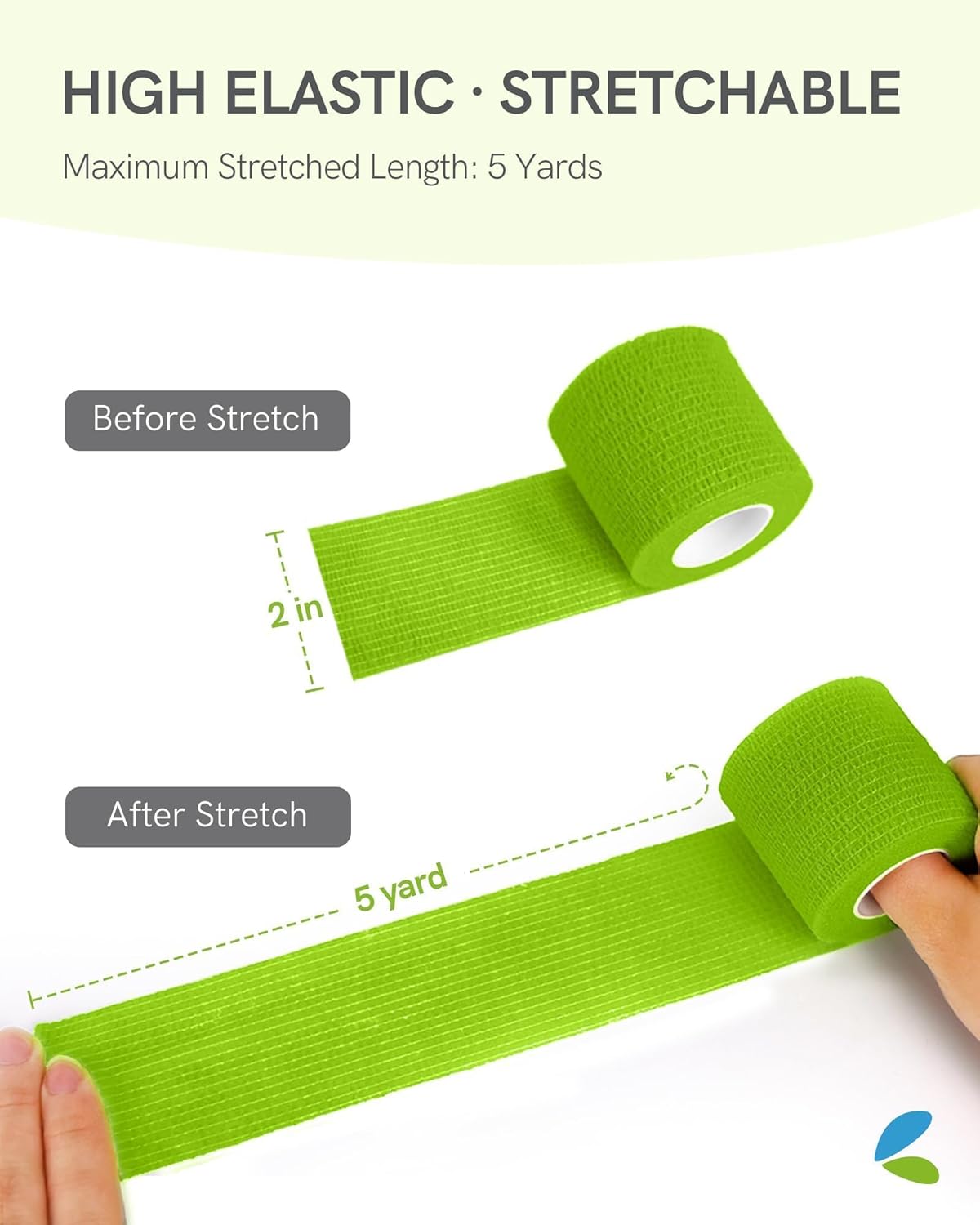 FriCARE Self Adhesive Bandage Wrap, Medical Tape in First Aid Kit, Cohesive Bandages for Wounds Sport Vet, 2 Inches X 5 Yards 6 Rolls, Rainbow