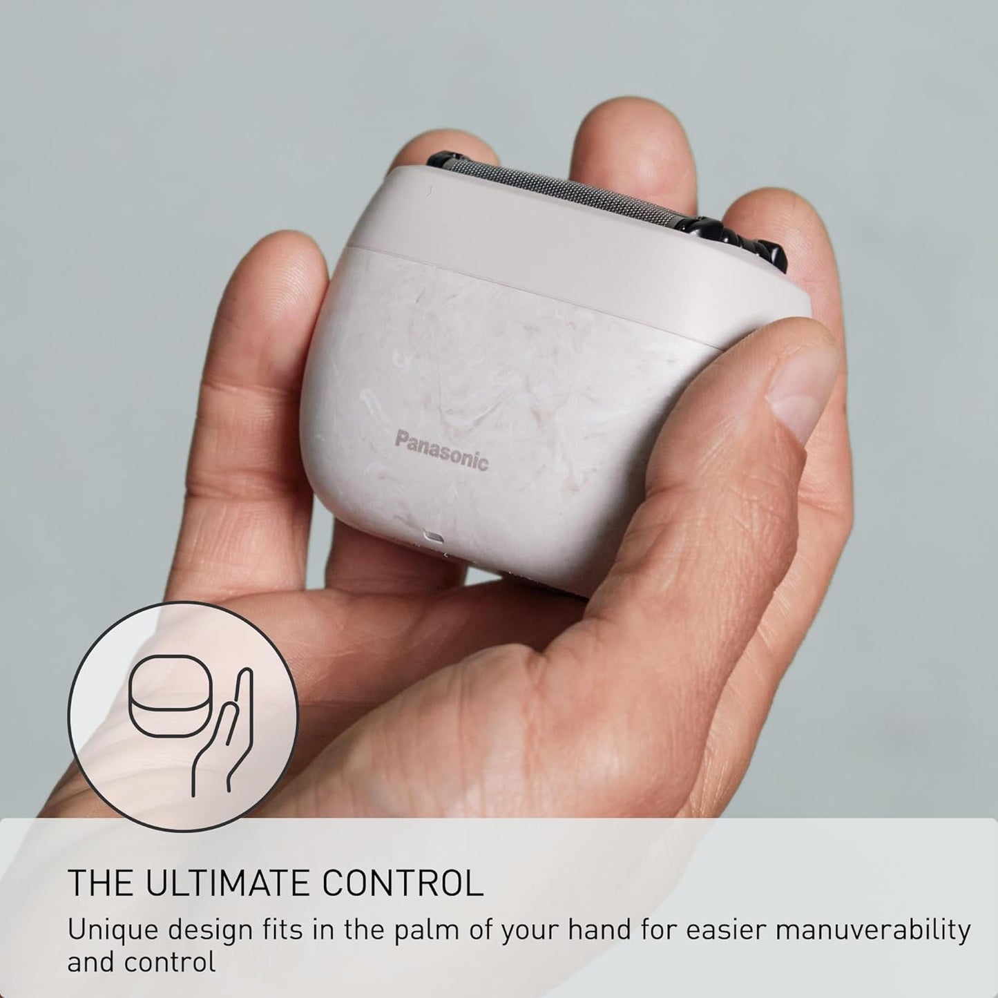 Panasonic ARC5 Palm-Sized Foil Shaver for Men, Powerful Travel Electric Razor, USB-C Charge Wet/Dry, Easy Clean Luxury Japanese 5-Blade, Smooth & Precise Cut w/Smart Sensor (Natural Sea Stone)