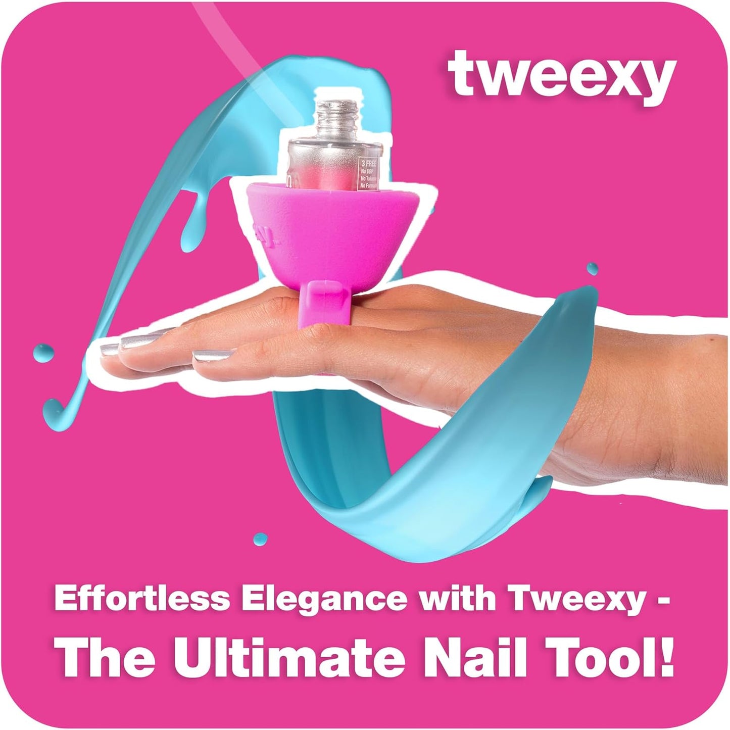 tweexy Wearable Nail Polish Holder Ring - Ideal Gift for Teenage Girls - Nail Polish Holder Stand for Manicure & Pedicure, Fingernail Painting - Nail Polish Accessories (Passion)