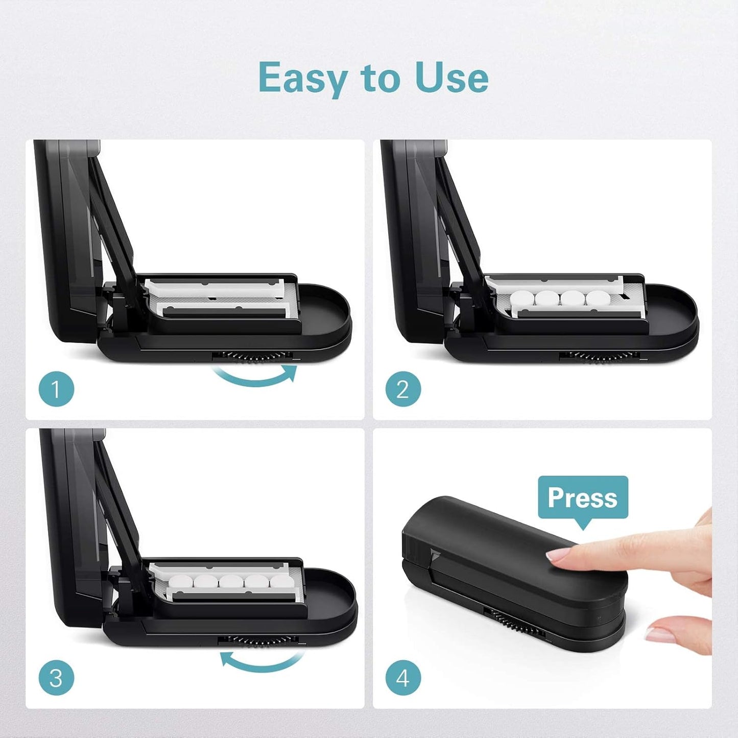 DEPAD Pill Cutter Splitter for Cutting Multiple Pills, Adjustable Pill Cutter Splitter for Small and Tiny Pills with Accurate Alignment, for Small or Large Tablets with Sharp Safe Blade