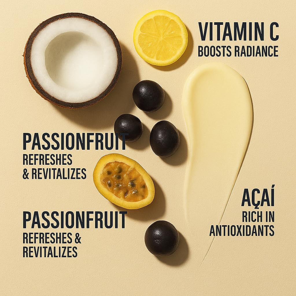 Gente Beauty Tropical Rain Shower Gel – Refreshing Body Wash with Acai & Coconut Hydrating, Sulfate-Free Cleanser for All Skin Types – 10.5 oz