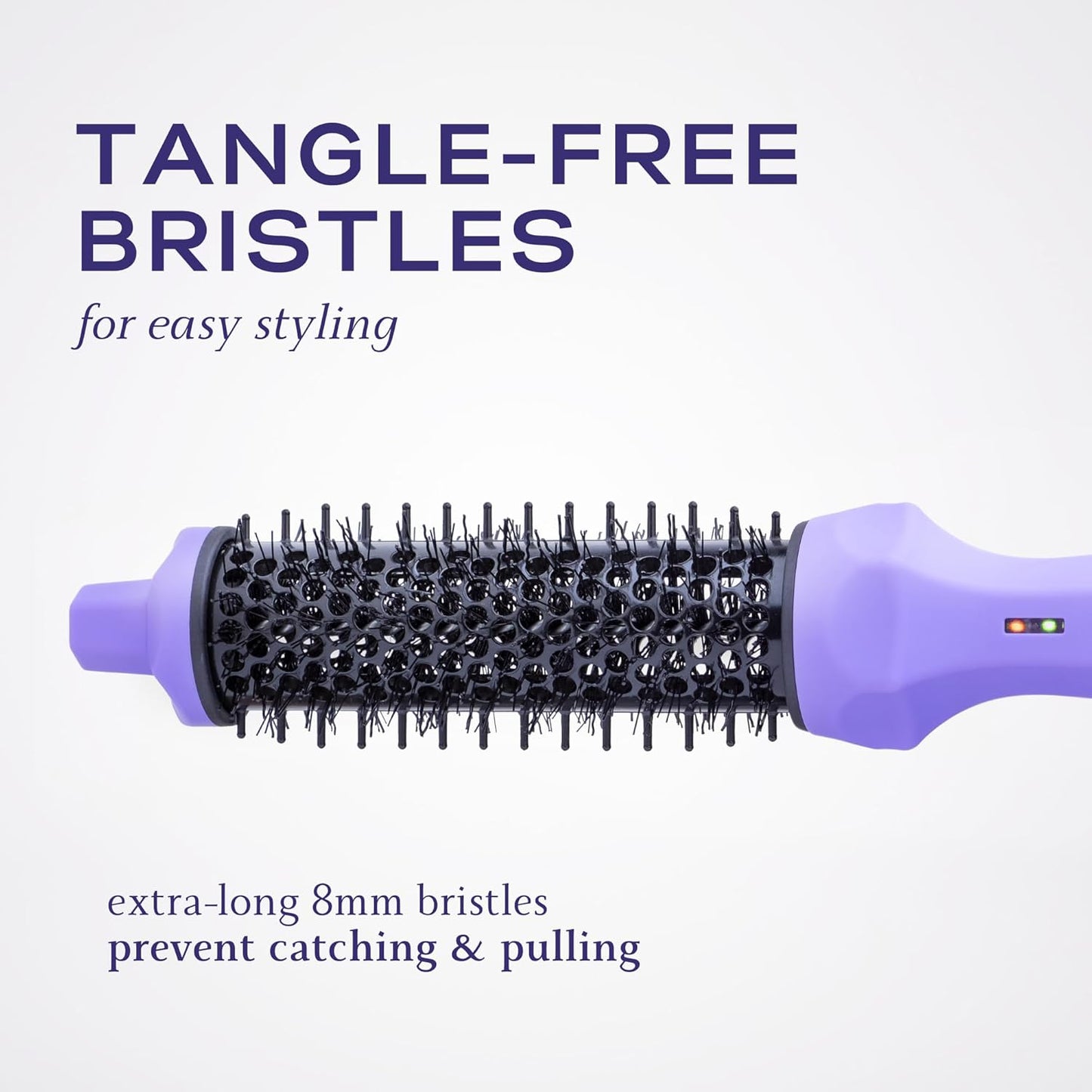 Vasari Extra-Long Round Thermal Brush 1.3 Inch | Curling Brush Iron with Ionic Ceramic Barrel for Creating Loose Curls and Volume | Hot Roller with Tangle-Free Technology | NOT A Hair Dryer