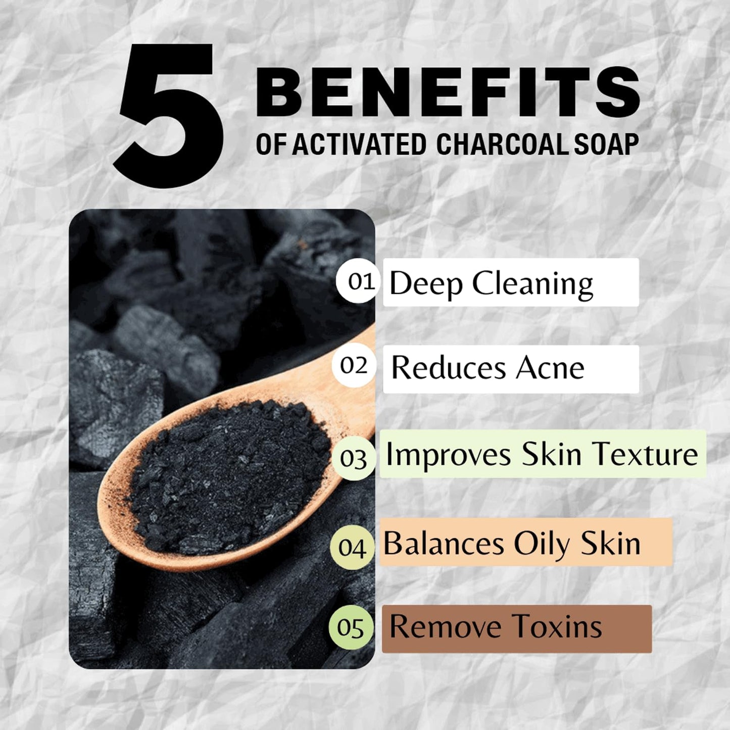 One With Nature Dead Sea Soap 4oz Variety 3Pk-Dead Sea Mud, Activated Charcoal, and Dead Sea Salt-Detoxifying and Exfoliating Soap Bars with Dead Sea Salt for Face & Body, for Men & Women