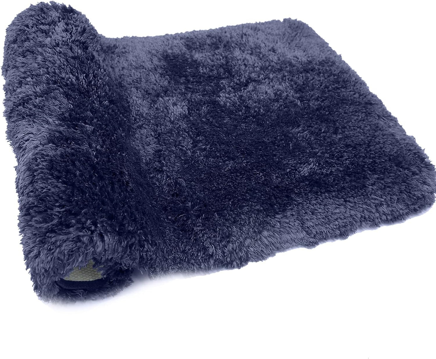 FIFU Bathroom Runner Rug 24" W x 48" L, Bath Mats for Bathroom, Bedroom & Kitchen, Non-Slip Rubber Latex Backing, Comfort & Soft Shower Bathmat & Carpet for Sink, Home & Hallways, Navy Blue