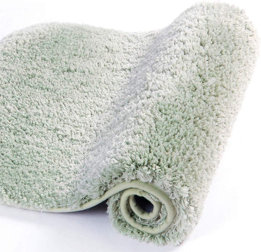 Walensee Large Bathroom Rug (24 x 36, Pale Green) Extra Soft and Absorbent Shaggy Bath Mat Machine Washable Microfiber Non Slip Luxury Floor Mat