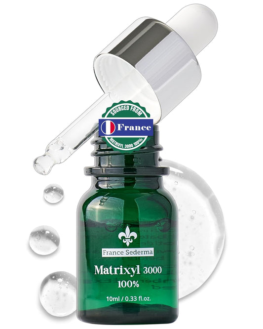 Matrixyl 3000 100% Serum Skincare – Pure Peptide Complex Anti-Aging Facial Ampoule from France Sederma, Collagen Boosting Wrinkle Treatment, Perfect for Layering & DIY, 0.33 fl.oz (10ml)