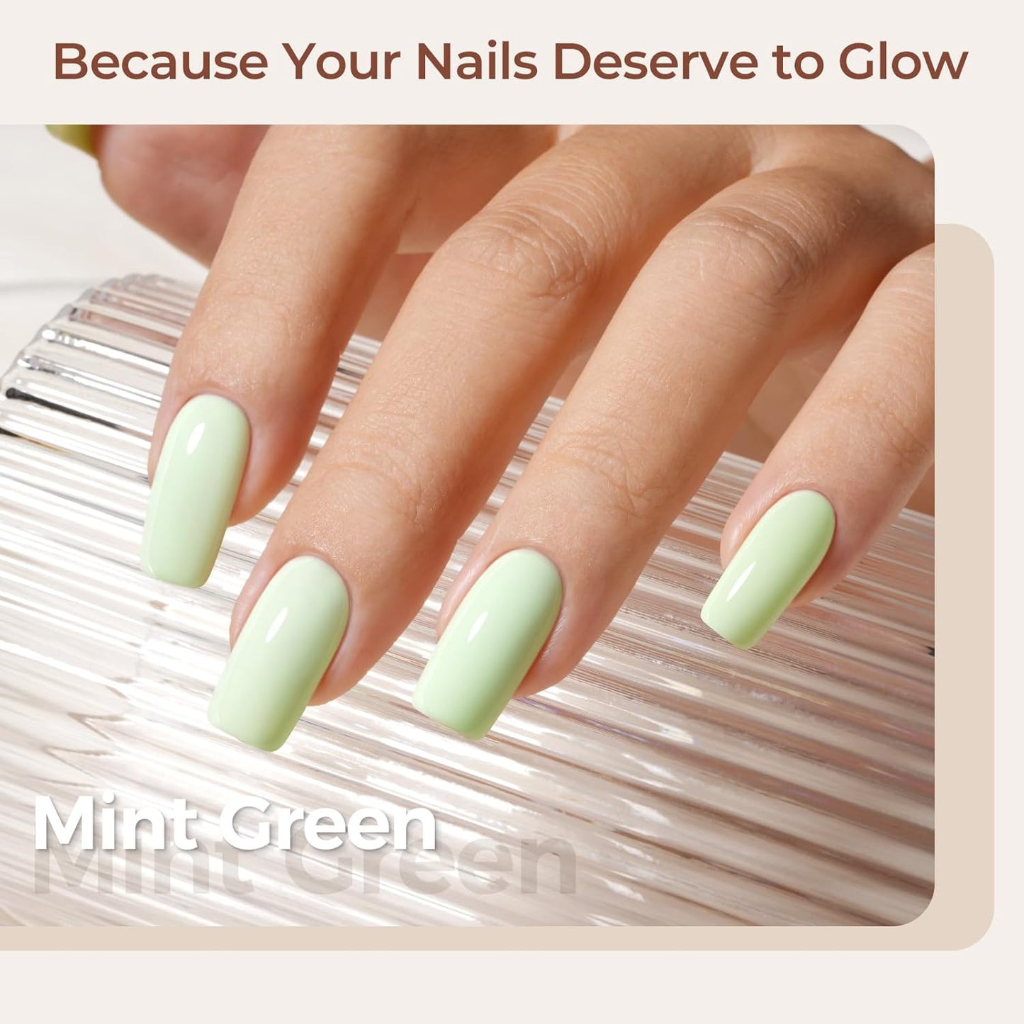 AILLSA Pastel Gel Nail Polish Macaron Mint Green Gels Polish Bright Summer Colors Cotton Candy Nail Polish Soak Off U V Gel for French Nail Manicure Salon DIY 0.5 Fl Oz GB77