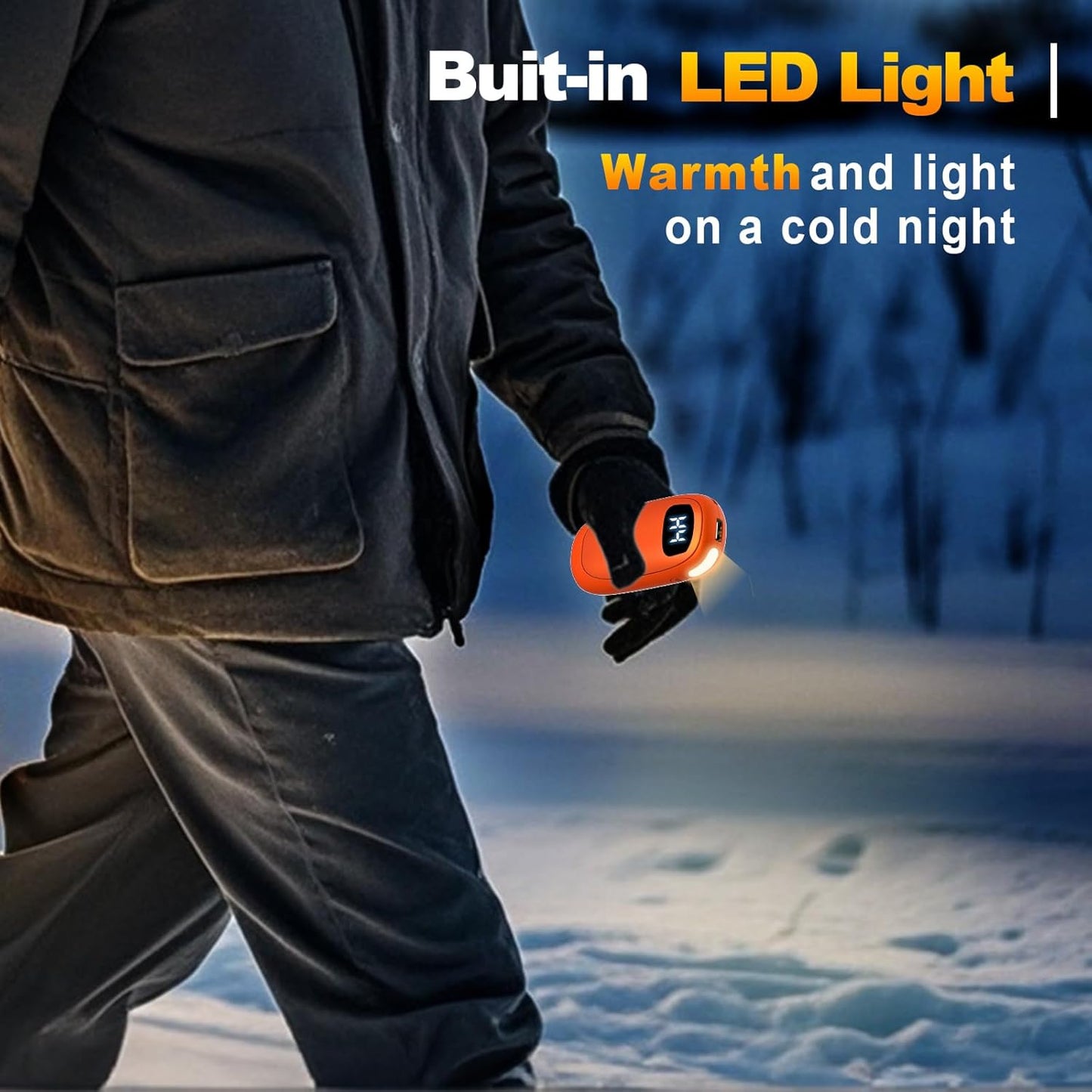 Hand Warmers Rechargeable - Electric Hand Warmers, Max 20 Hrs Warmth 4 Levels Heat Up to 131℉, Dual-Side Heating Portable Reusable Pocket Heater 2 Pack for Raynauds, Hunting, Camping, Golf