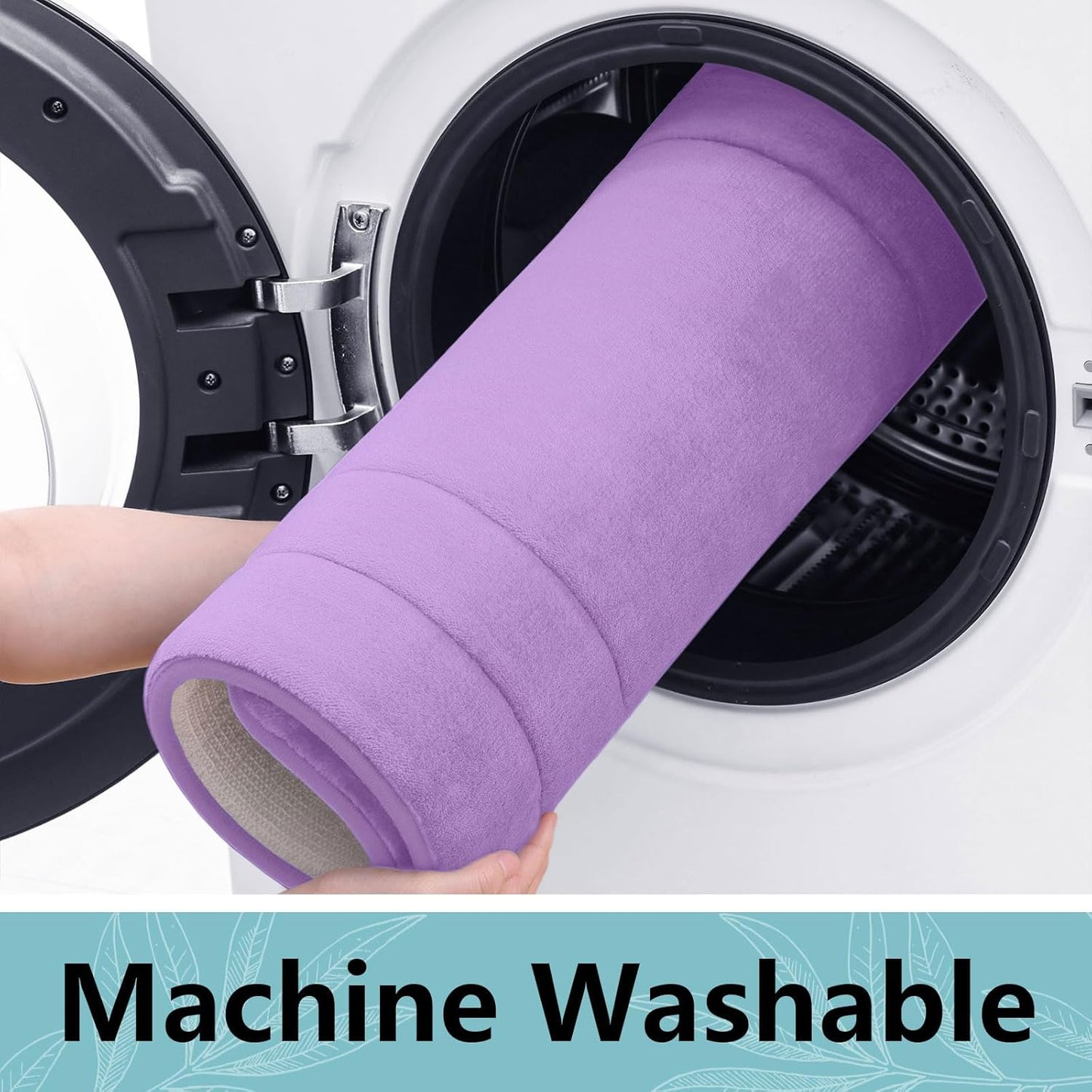 Arotive Memory Foam Bathroom Rug Mat 47x20, Ultra Soft and Absorbent Bath Mat, Machine Wash Dry, Comfortable Bath Rug Carpet for Bathroom Floor, Tub and Shower, Lavender