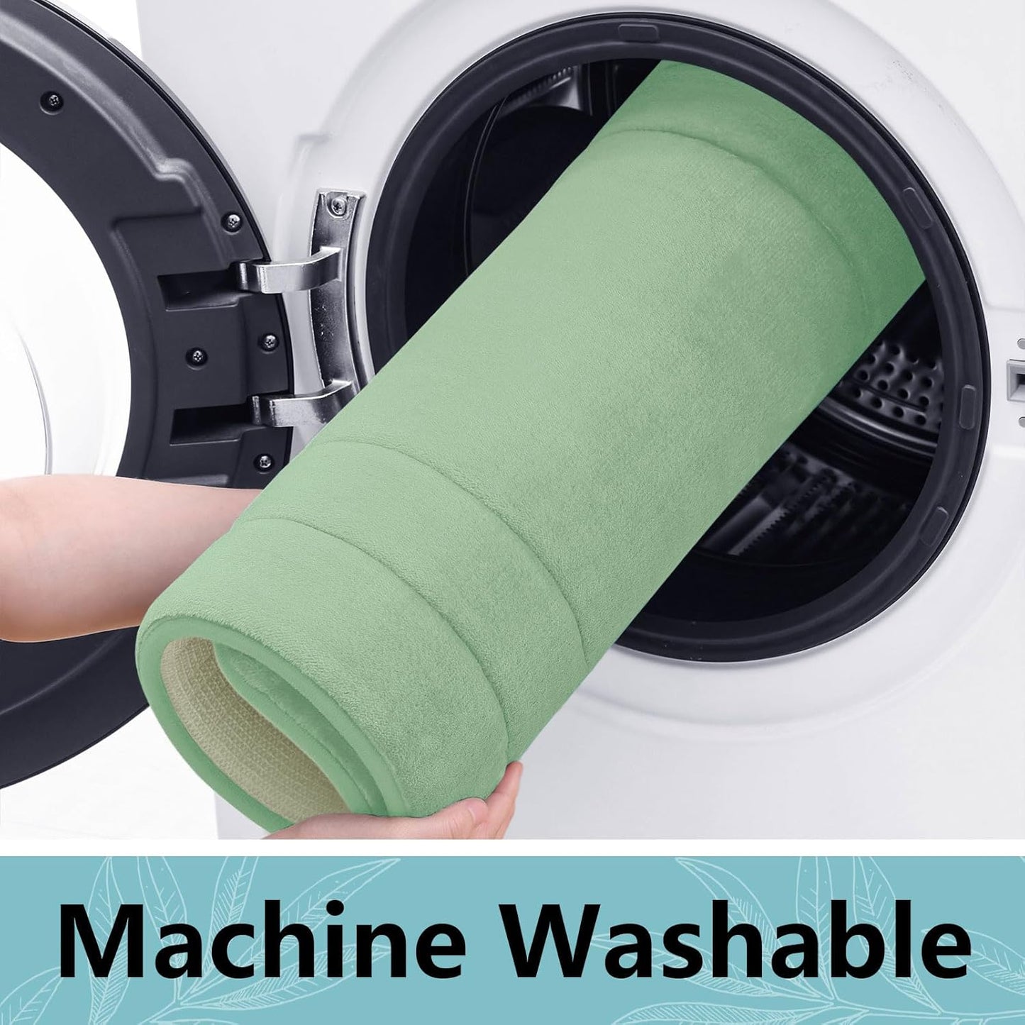 Arotive Memory Foam Bathroom Rug Mat 47x20, Ultra Soft and Absorbent Bath Mat, Machine Wash Dry, Comfortable Bath Rug Carpet for Bathroom Floor, Tub and Shower, Sage Green