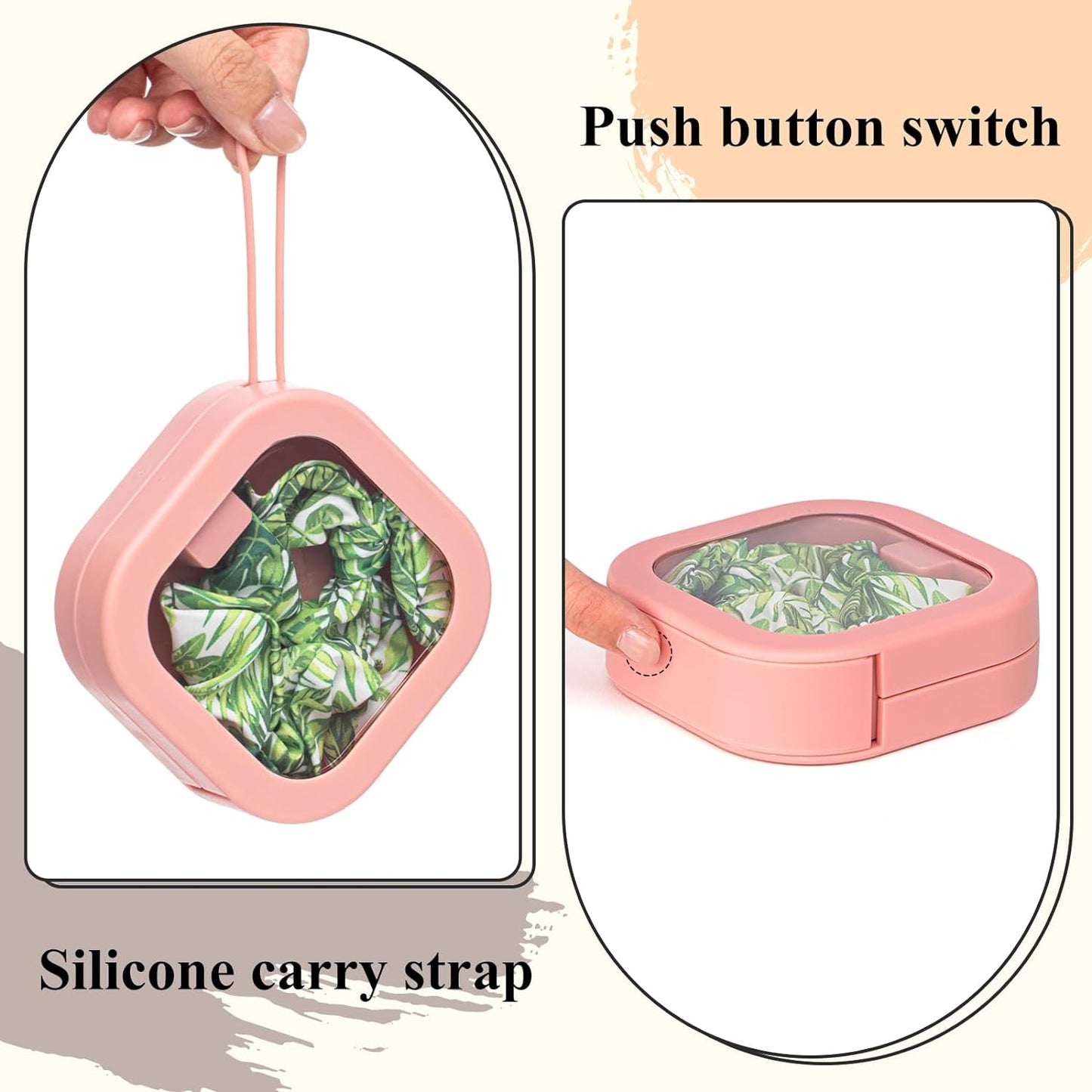 Kathfly 4 Pcs Multicolor Hair Tie Organizer Portable Hair Accessory Storage Containers Stackable Tie Bobby Pin Holder Home Cotton Swab Dispenser Accessories Jewelry Organizer Box