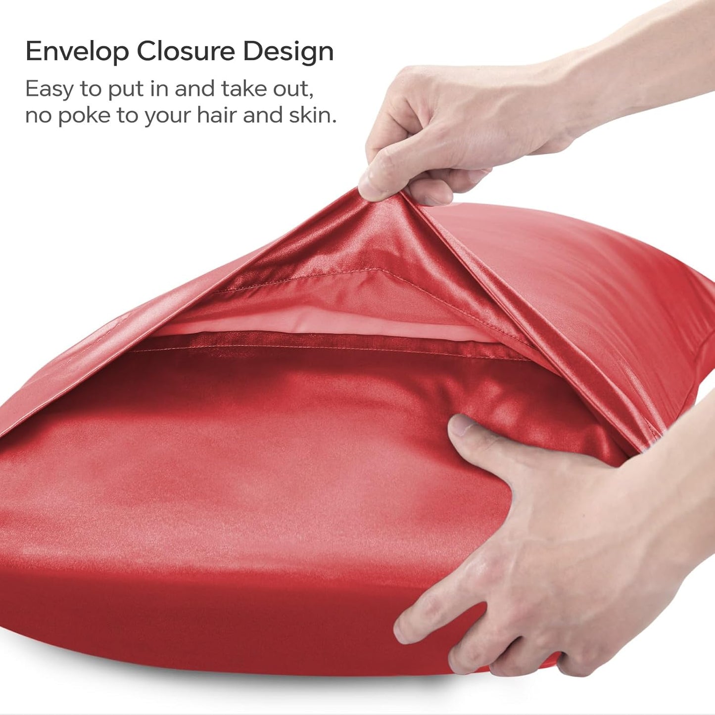 BEDELITE Satin Body Pillow Cover 2 Pack, Super Soft and Cooling Body Pillow Pillowcase for Hair and Skin, Breathable Silky Full Long Pillowcase Cover(20"x54", Baked Apple)