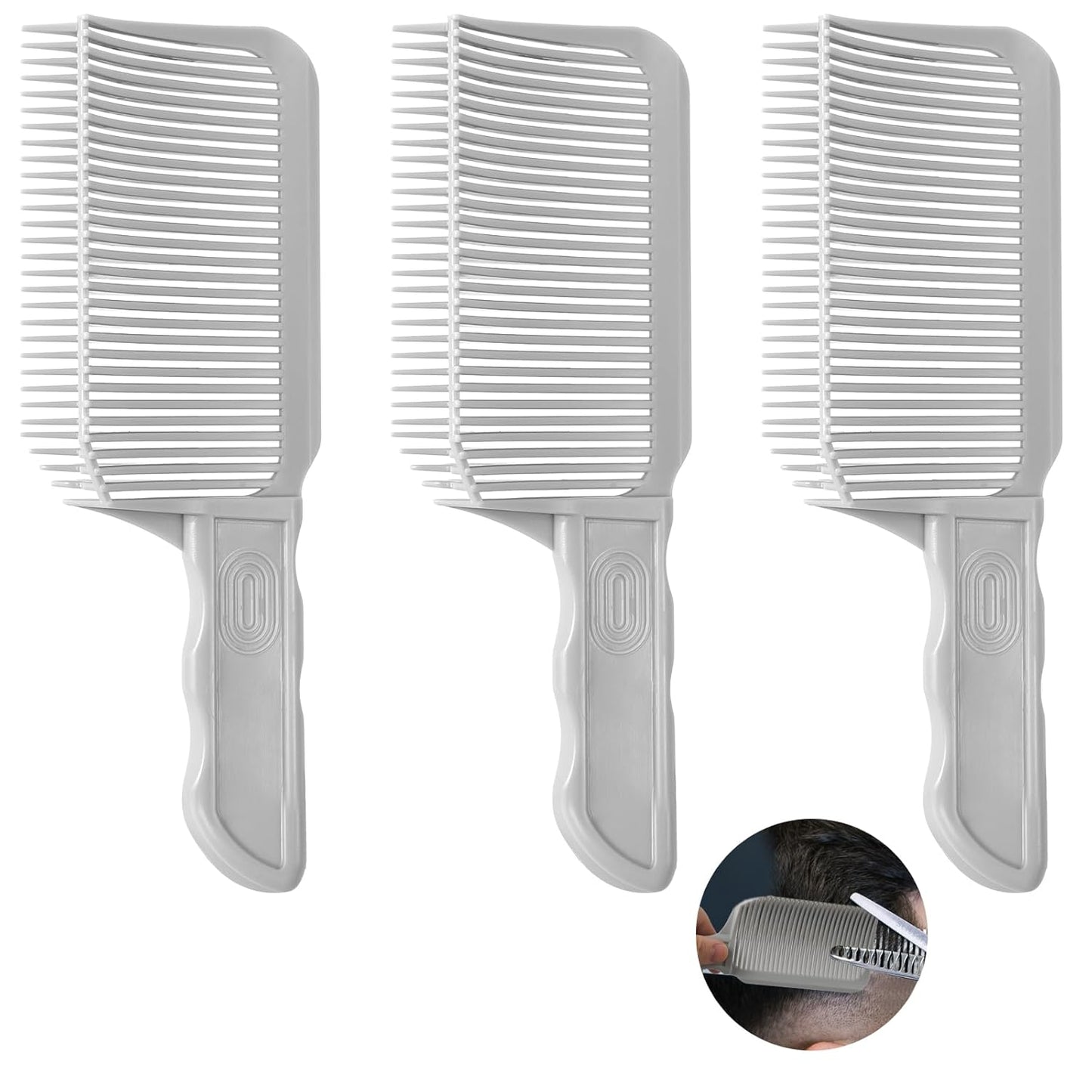 3 PCS Professional Hair Fade Guide Comb For Men, Blend Haircut Positioning Comb, Proximity Curved Trim Hairdressing Barber Transition Combs, Hair Blending Fader Layering Tool For Salon Or Home Use