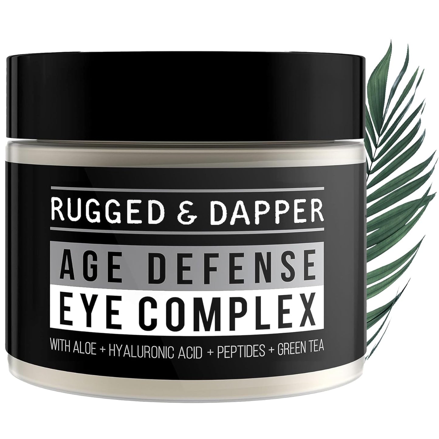 RUGGED & DAPPER Premium Men's Eye Cream | Age Defense for Dark Circles, Wrinkles & Puffy Eyes | Unscented | Hyaluronic Acid, Aloe + Argan Oil