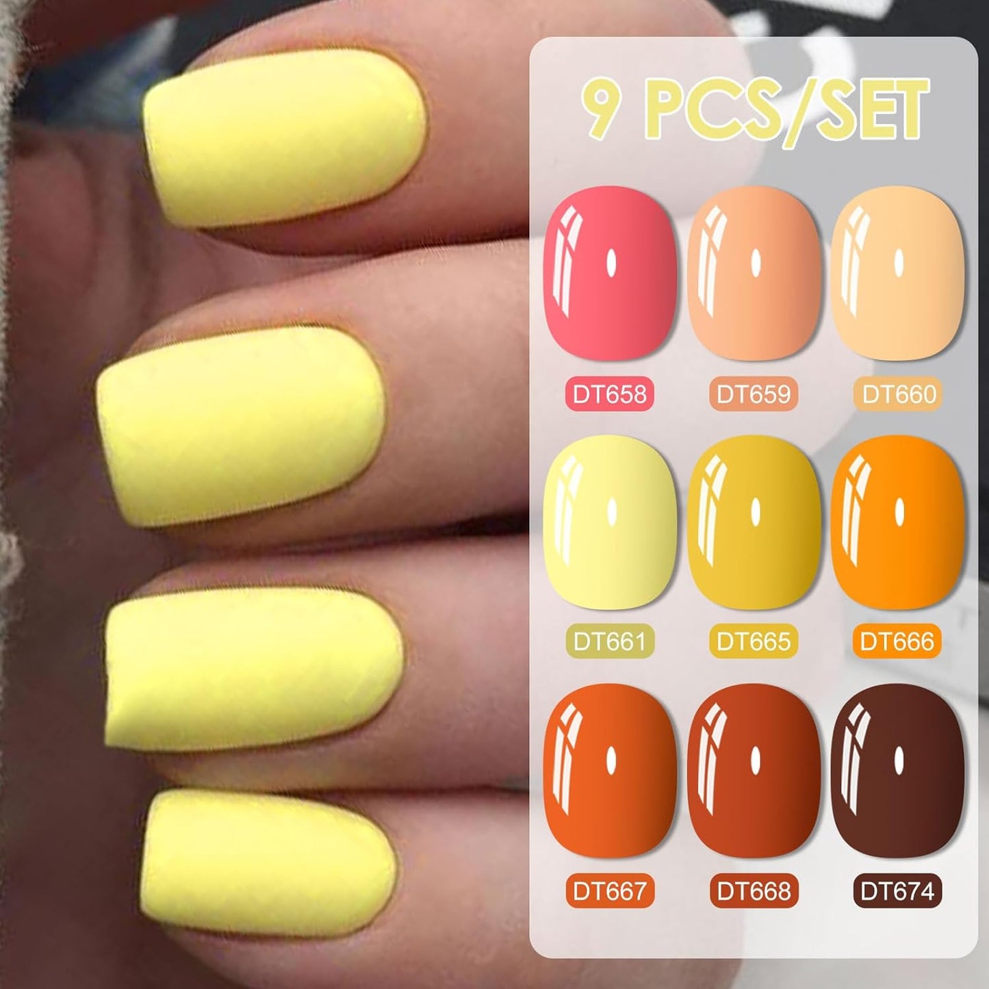 MEET ACROSS 9 Colors Gel Nail Polish + 3PCS Function Gel Nail Polish Kit,Fashion Nail Art Set Design Gifts for Women Manicure Salon (SET22, 12pcs)