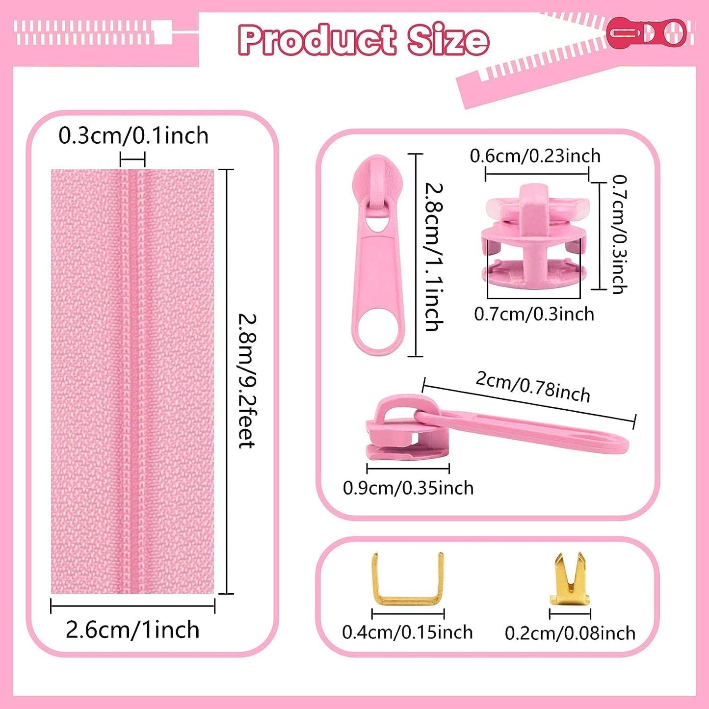 DOITEM 42 Yards 14 Pieces Coil Zippers Assorted Nylon Zipper with 56 Sliders, 14 Color for DIY Tailor Sewing Crafts