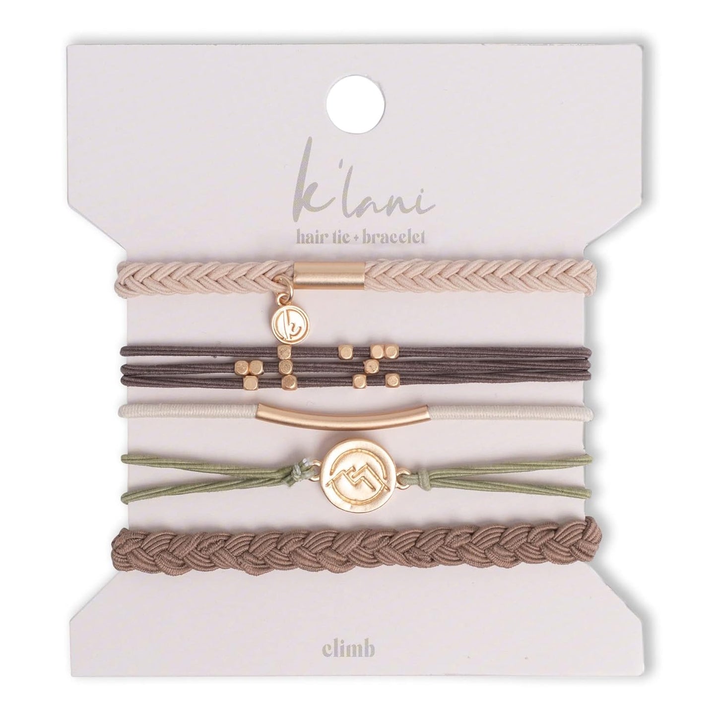 K'lani Hair Tie Bracelets for Women - Elastic Hair Bands That Double as Stylish Jewelry - Climb - Small