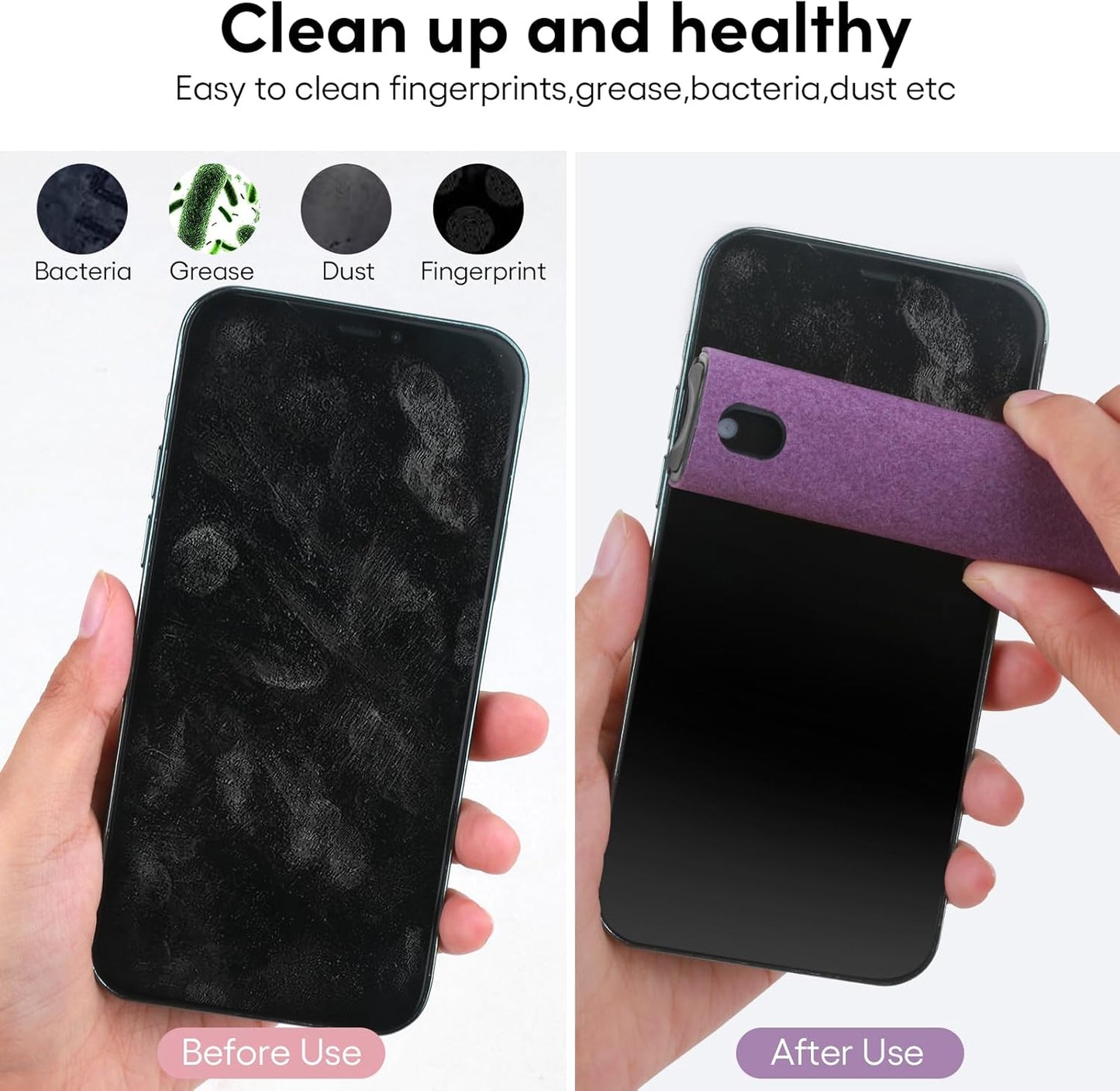 Fingerprint Proof Screen Cleaner,3 in 1Touchscreen Mist Cleaner Spray Wipe Cleaner,Safe for All Phones, Computer, Laptop, Tablet and Car Screen