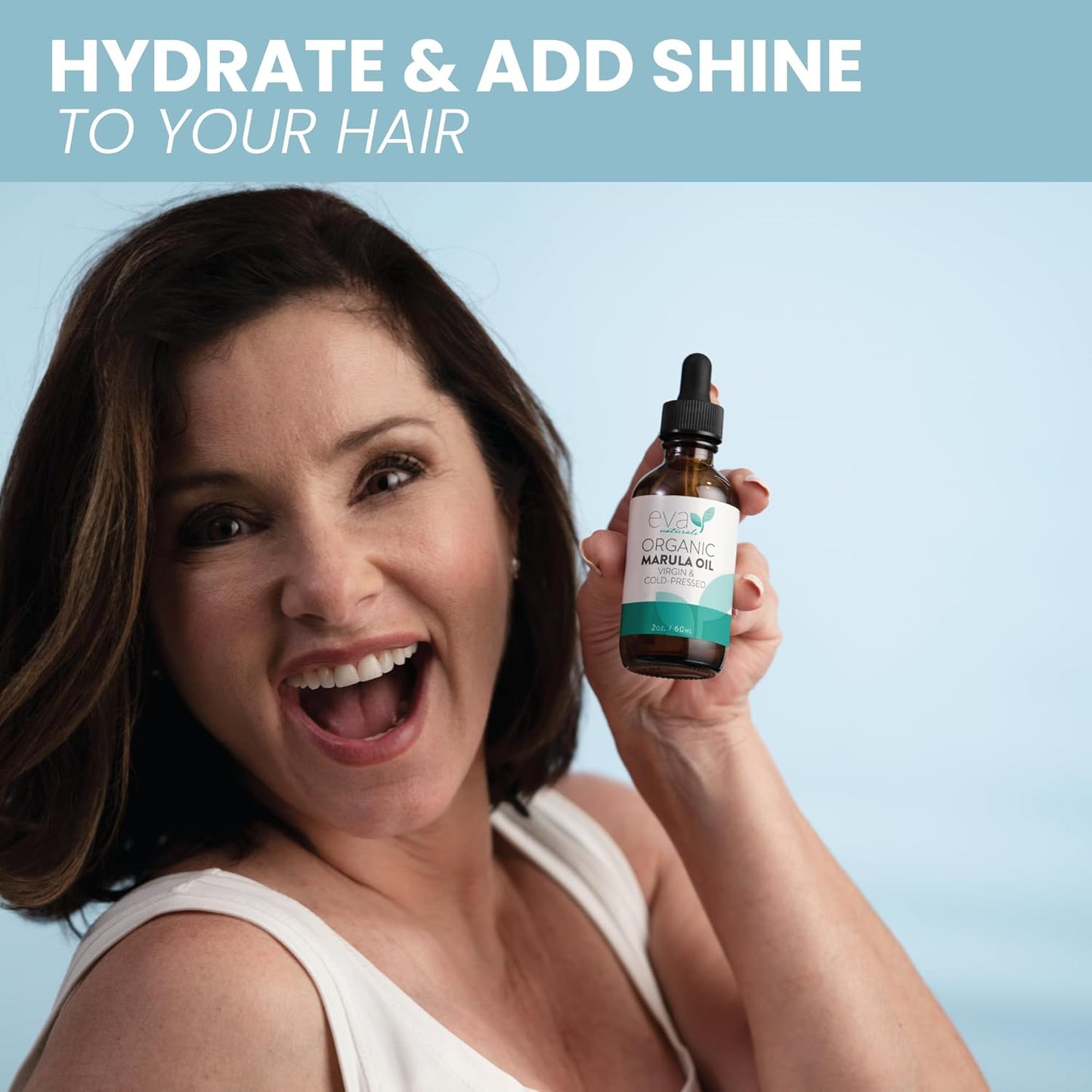 Eva Naturals Marula Oil – 100% Pure Cold Pressed Oil for Face, Hair, Skin & Body – Lightweight Facial & Massage Serum – Moisturizer for Aging Care, Gua Sha & Beard Use