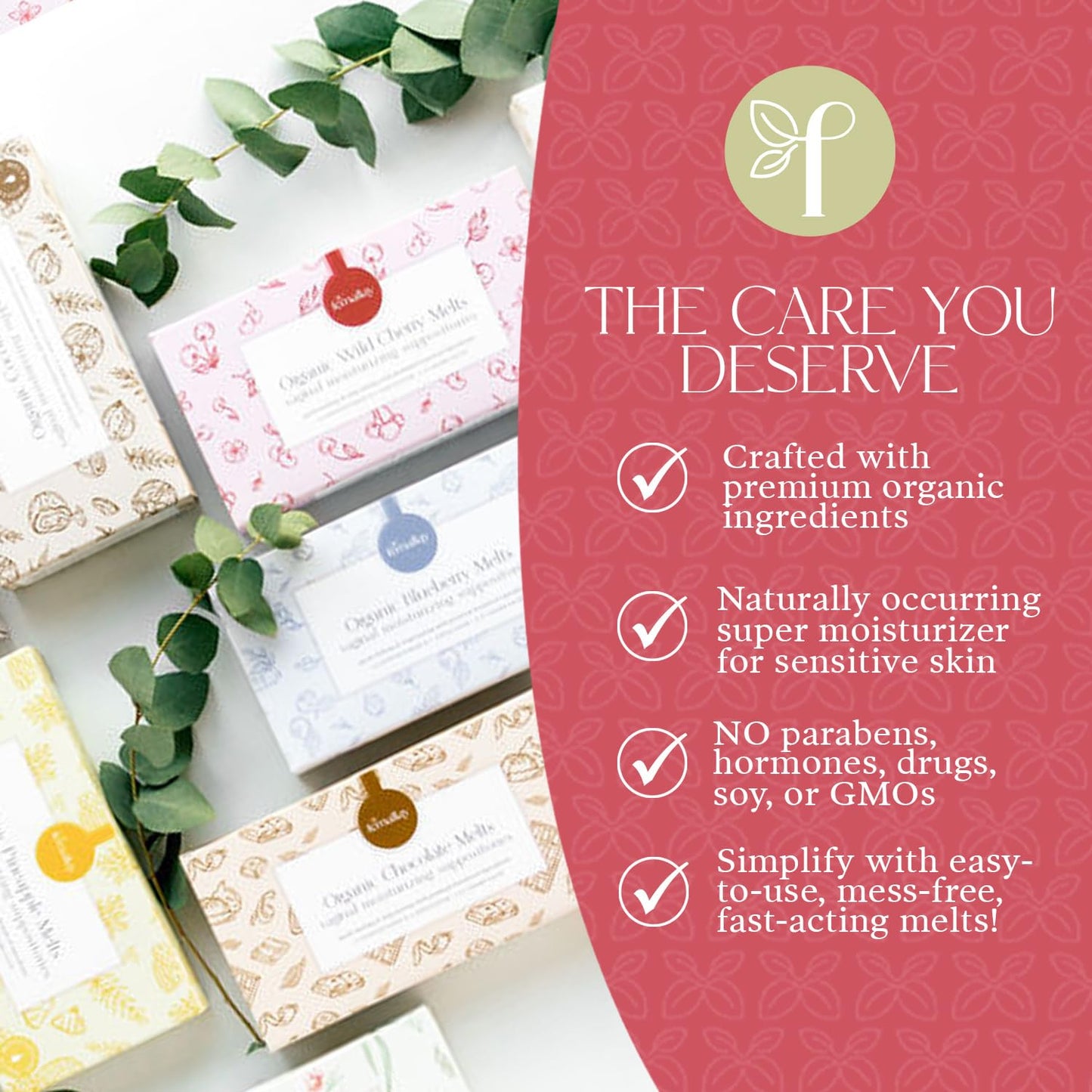 Femallay Organic Vaginal Moisturizing Suppositories – Chocolate – 100% Natural Relief for Dryness, Odor & Daily Feminine Discomfort – 14 Count + Applicator