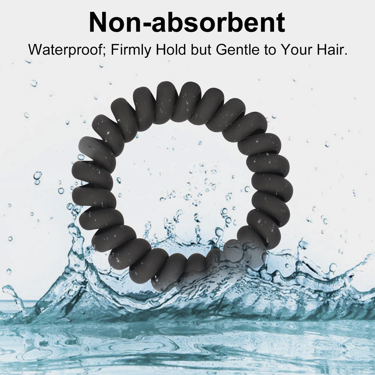 JessLab Spiral Hair Ties for Women, 10-Pack Traceless No-Damage Ponytail Holders, Coils Hair Bands for Girls, Assorted Colors
