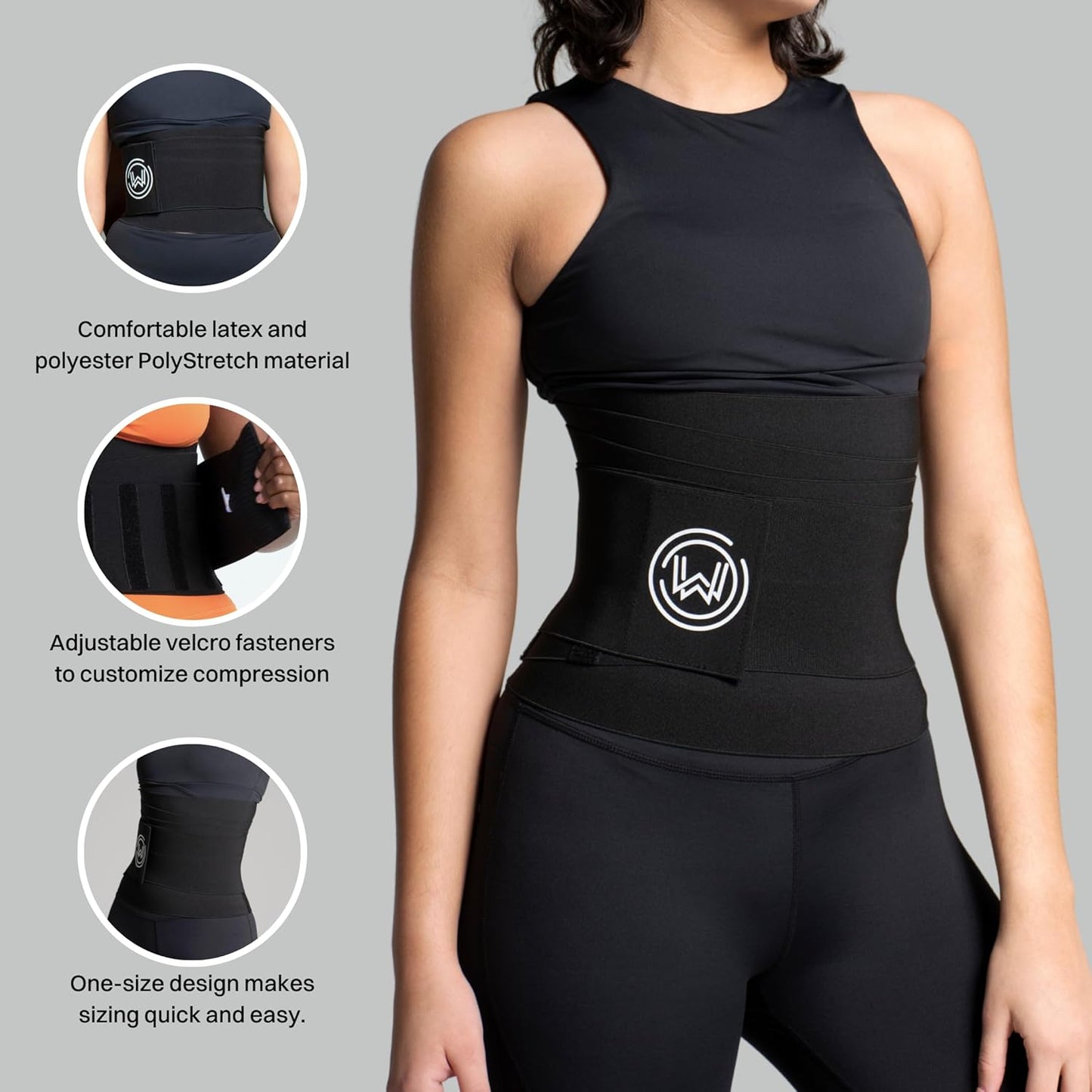 What Waist Stomach Wrap Waist trainer for women,Premium Adjustable One size Belly Wrap for Weight Loss with Velcro Fastener