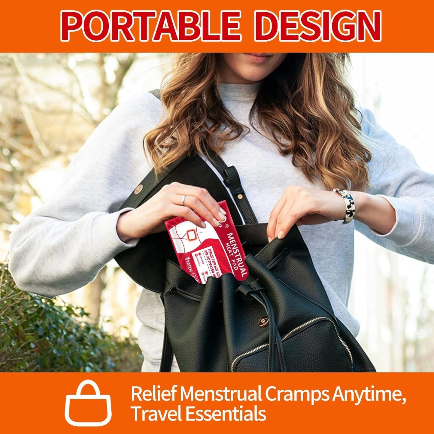 Heat Patches for Menstrual Cramp Relief, Adhesive Heating Patches for Period Cramps, Portable Instant Hot Packs, Travel Size Heat Pads on Cruise- 20 Packs