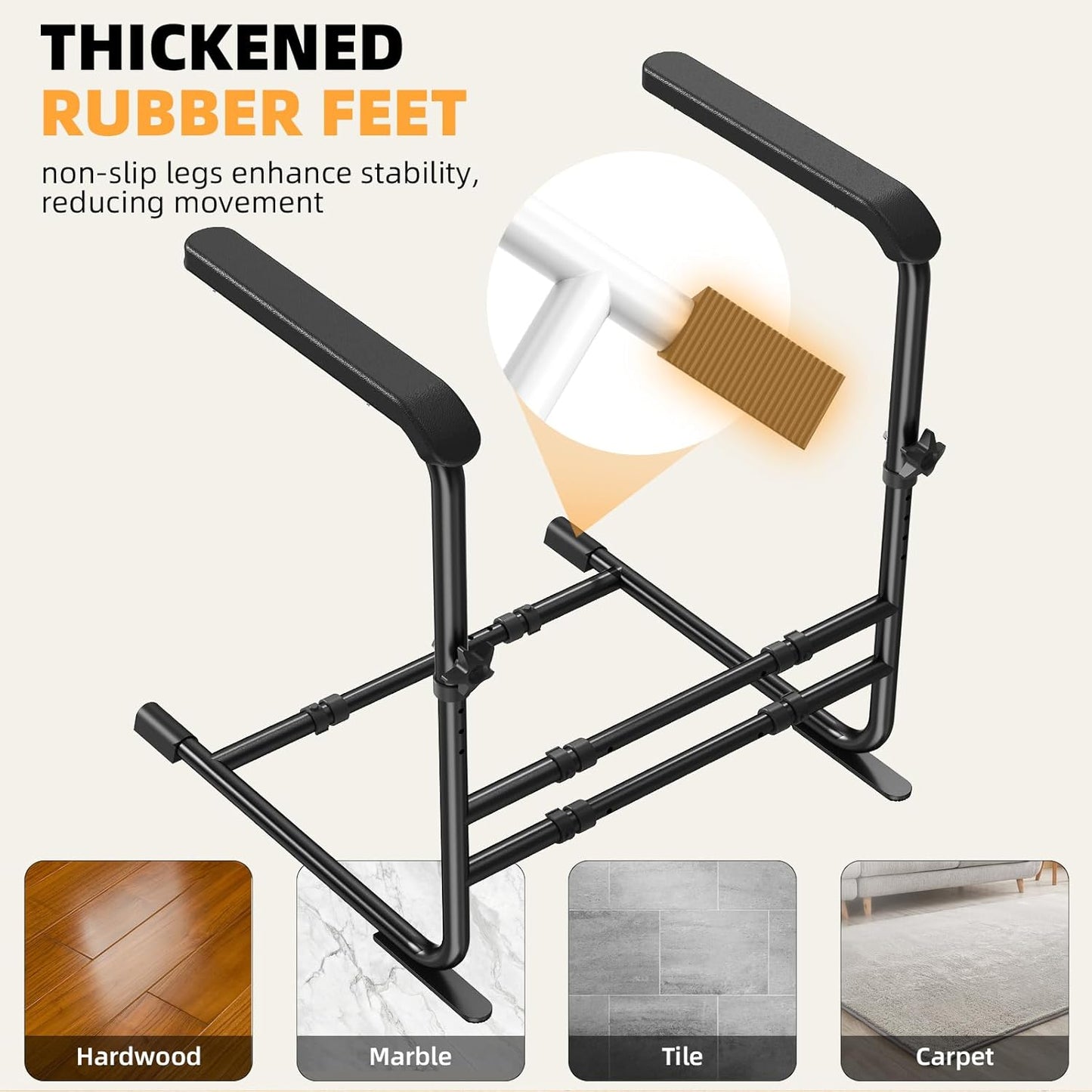 Couch Stand Assist with Wide Handle for Elderly, Height & Width Adjustable Chair Lift Assistance for Seniors, Pregnancy, Disabled, Soft Grip Mobility Aid,450 lbs Capacity (Black)