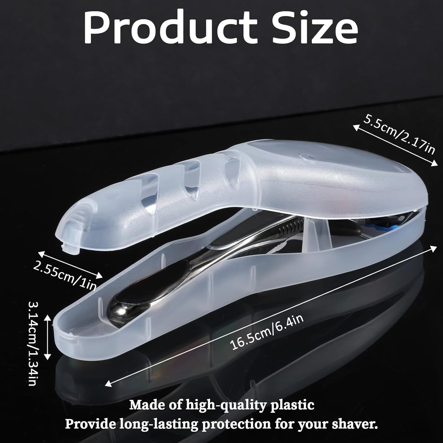 Clear Portable Travel Men Manual Razor Protector Transparent Plastic Box Cover Container Storage Universal Shaver Holder Protector Case Organizer Men's Shaver and Blade Refills Case Accessories
