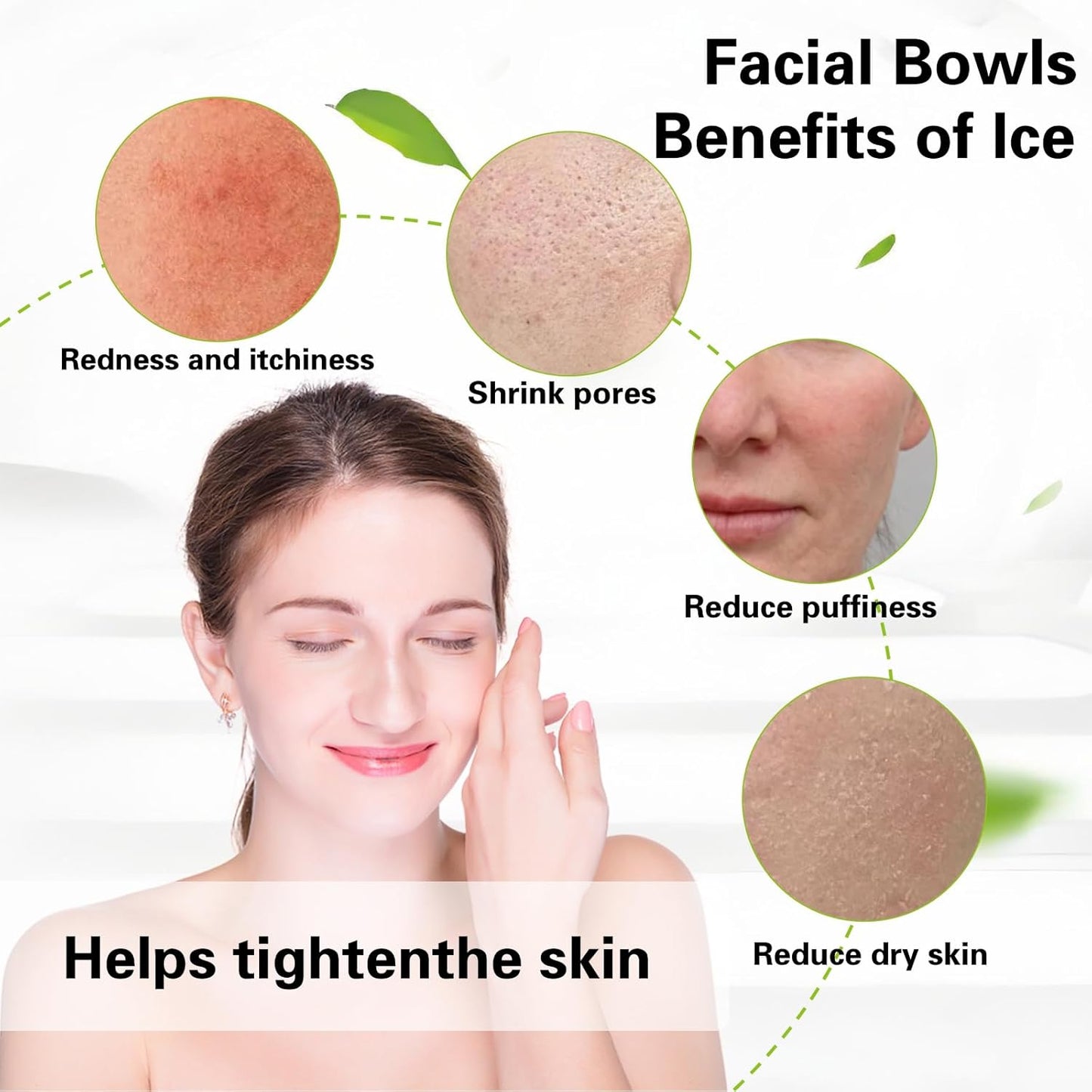 Face Bowl for Ice with Built-in IceTray,Collapsible Silicone Face Ice Bowl – Cold Plunge Therapy for Skin Tightening & Facial Treatment– Portable Spa Tool for Home & Travel（Pink) ﻿