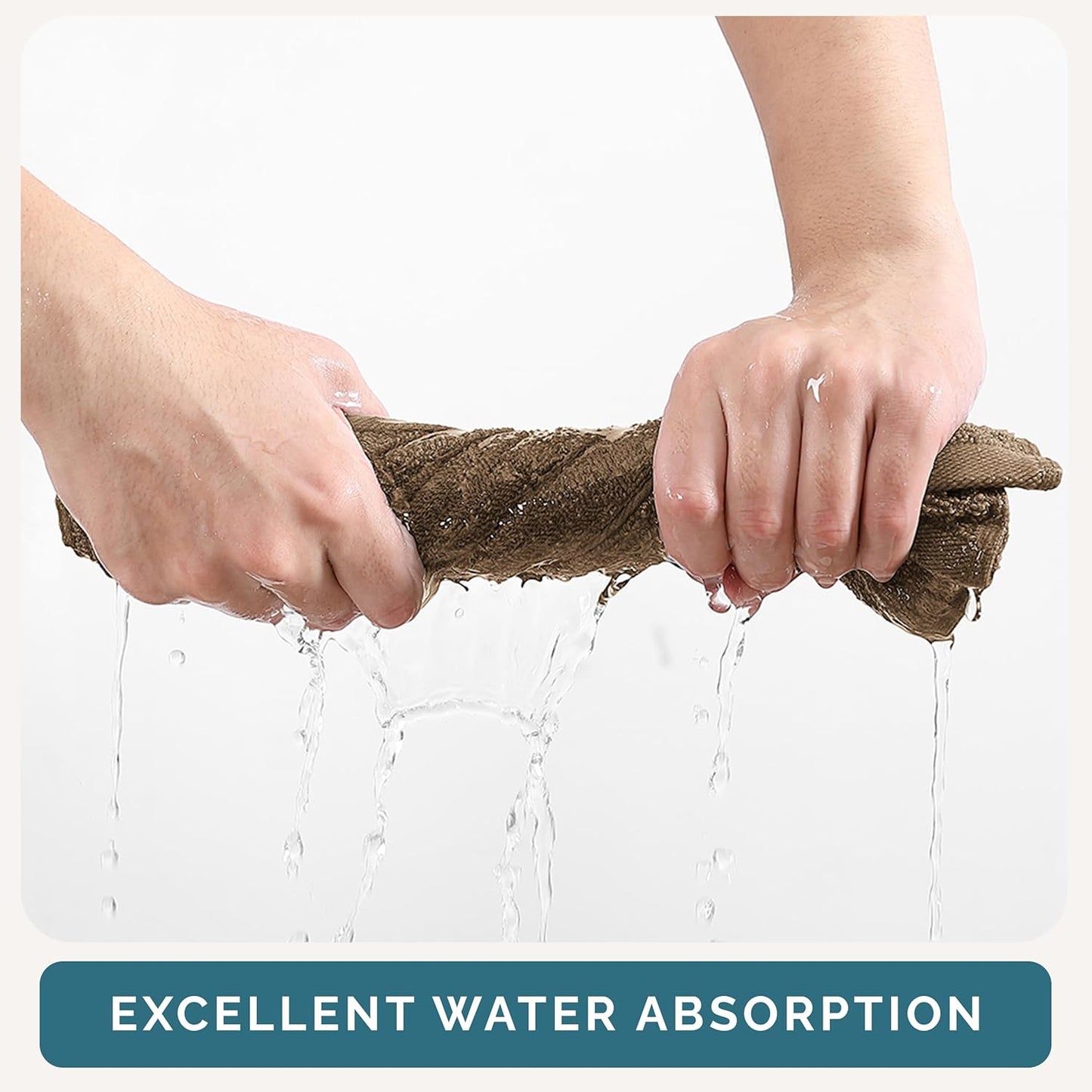 Casa Platino Washcloths 12 Pack - Spa & Salon Quality - 100% Ring Spun Mercerized Cotton Face Towels - Very Soft & Absorbent Wash Cloths for Body, Beauty, Home, Gym - Fingertip Towels - 13"x13", Taupe