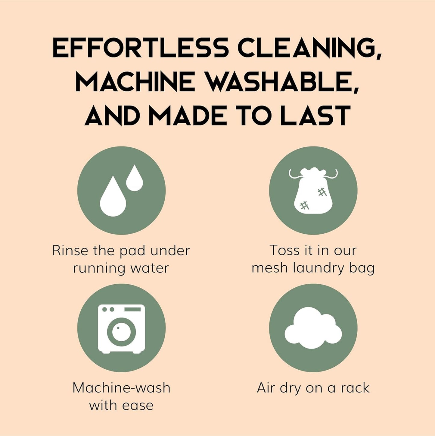 Greenzla Reusable Makeup Remover Pads, Washable Bamboo Cotton Rounds with Mesh Laundry Bag, Travel Pouch, Pad Holder - Reusable Cotton Rounds for All Skin Types - Perfect for Face Care, 30 Pack