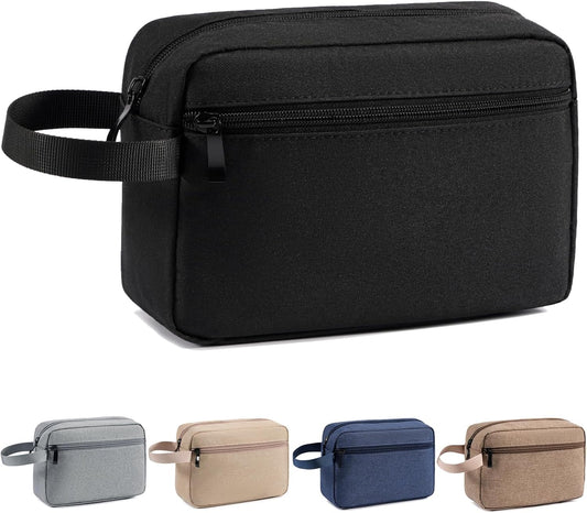 Travel Toiletry Bag, Hanging Water-Resistant Organizer for Men & Women, Ideal for Makeup, Shaving Kit, Gym Essentials & Travel Accessories (Black)