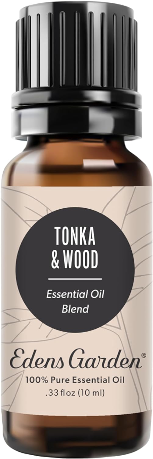 Edens Garden Tonka & Wood Essential Oil Blend- 100% Pure Premium Grade, Undiluted, Natural, Therapeutic, Aromatherapy, The Best for Diffusing, Candle, Laundry, Humidifiers 10 ml (.33 fl oz)