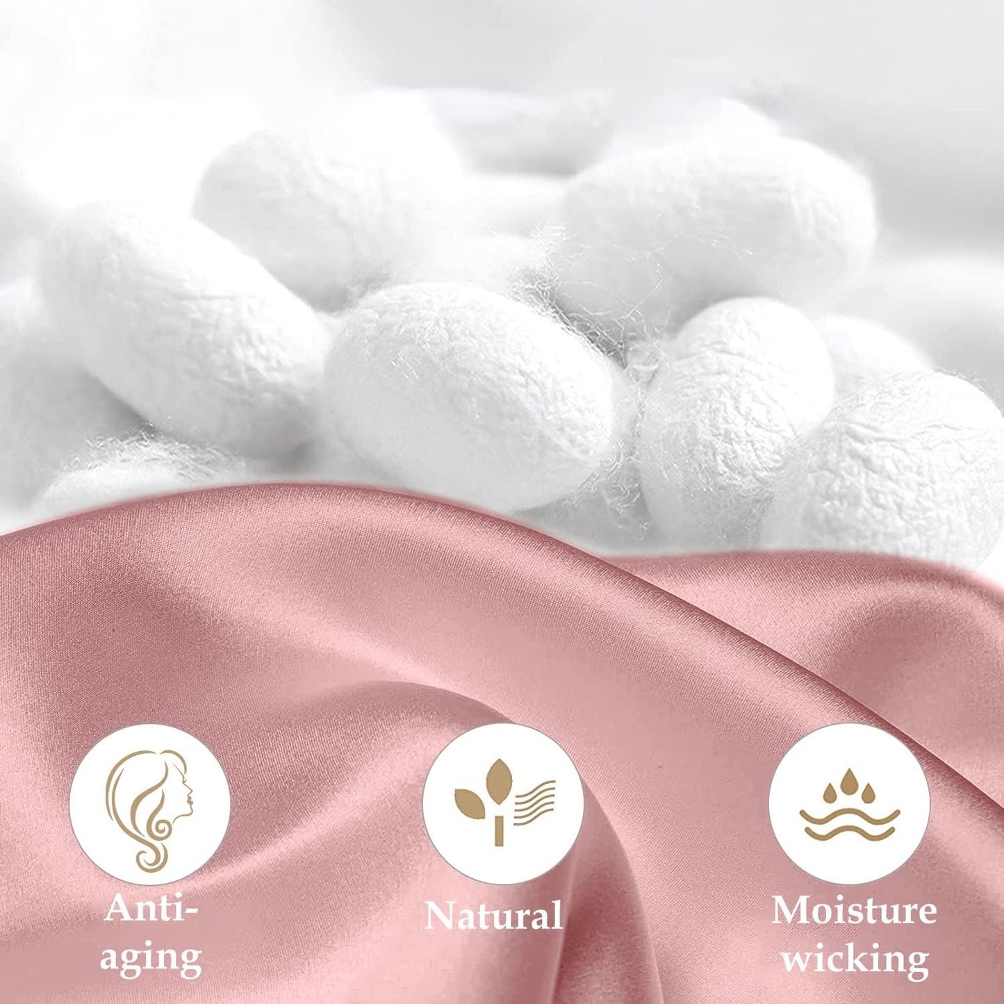 INSSL Silk Pillowcase for Women, Mulberry Silk Pillowcase for Hair and Skin and Stay Comfortable and Breathable During Sleep (King, Coral)