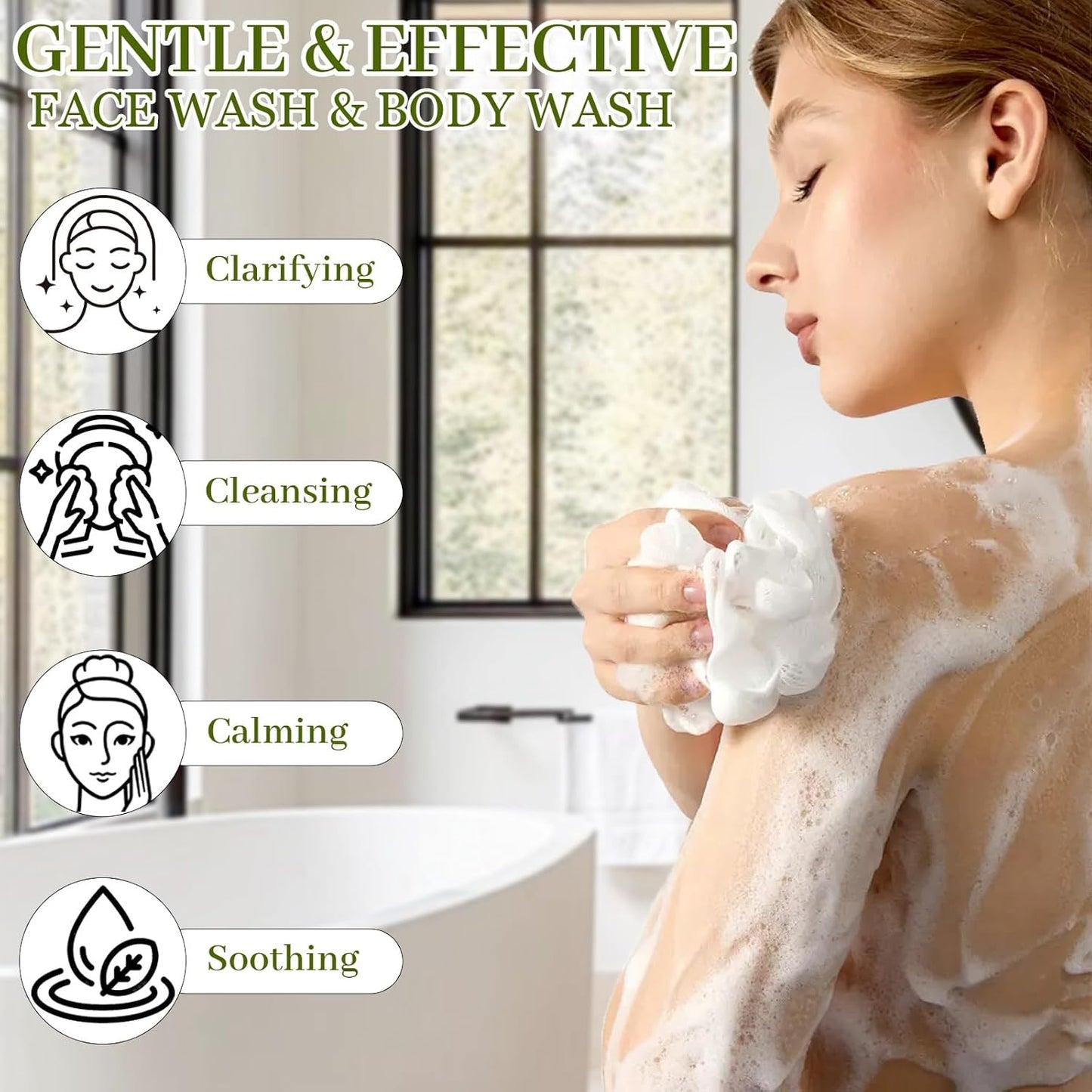 3 PCS Zinc Pyrithione Soap Bars, Gentle Exfoliating Cleansing Bath Bar for Body & Face Skin Care