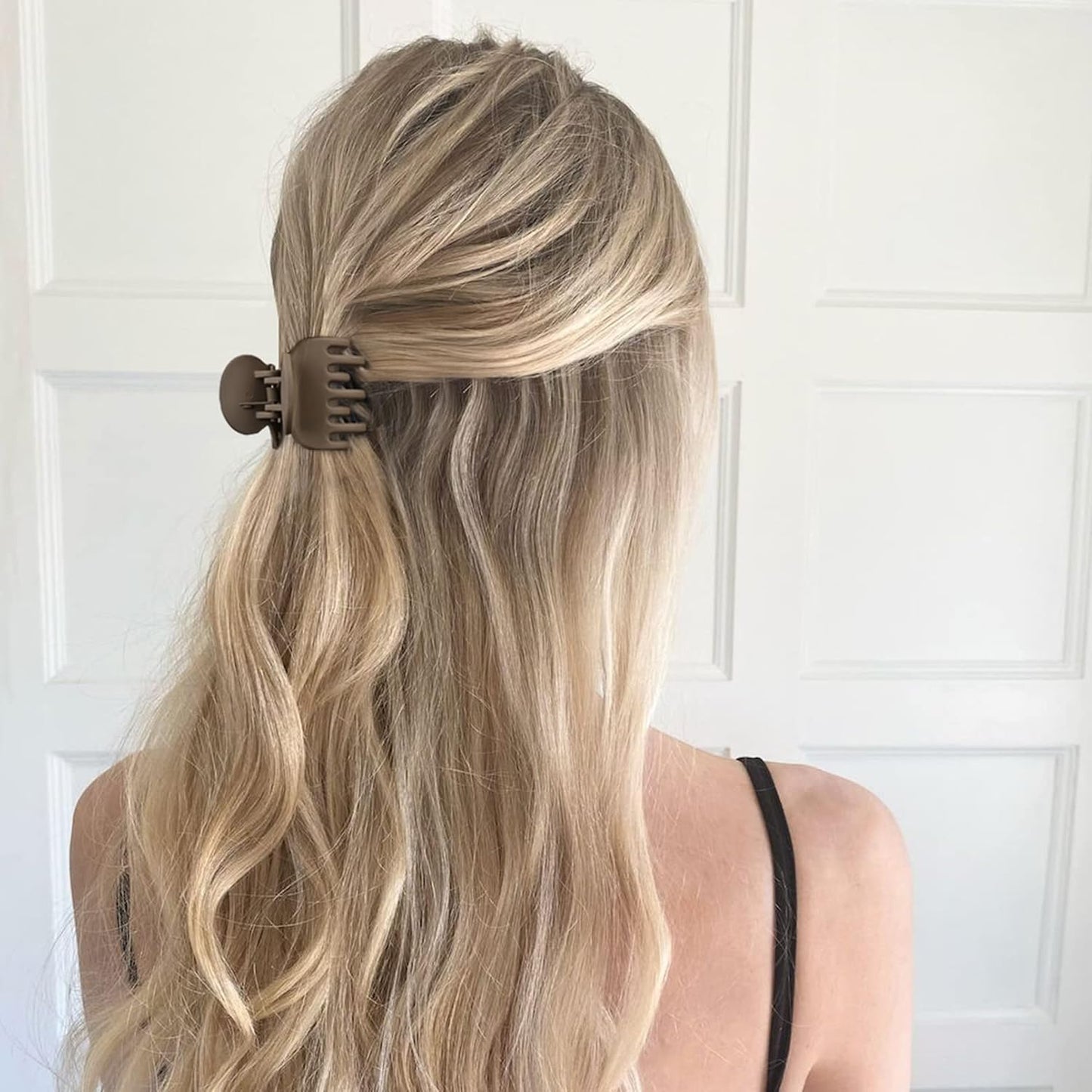 DEEKA Hair Clips Small Claw Clips 8 Pack Double Row Teeth Clips for Thin Hair 1.6" Matte Hair Accessories for Women and Girls