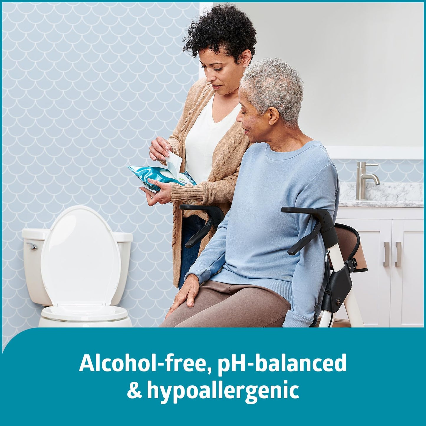 Medline ReadyFlush Flushable Wipes, 540 Wipes (60 Wipes, 9 Tubs), Scented, Biodegradable Flushable Incontinence Wet Wipes for Adults with Aloe, Hypoallergenic and pH-Balanced Personal Cleansing Cloths