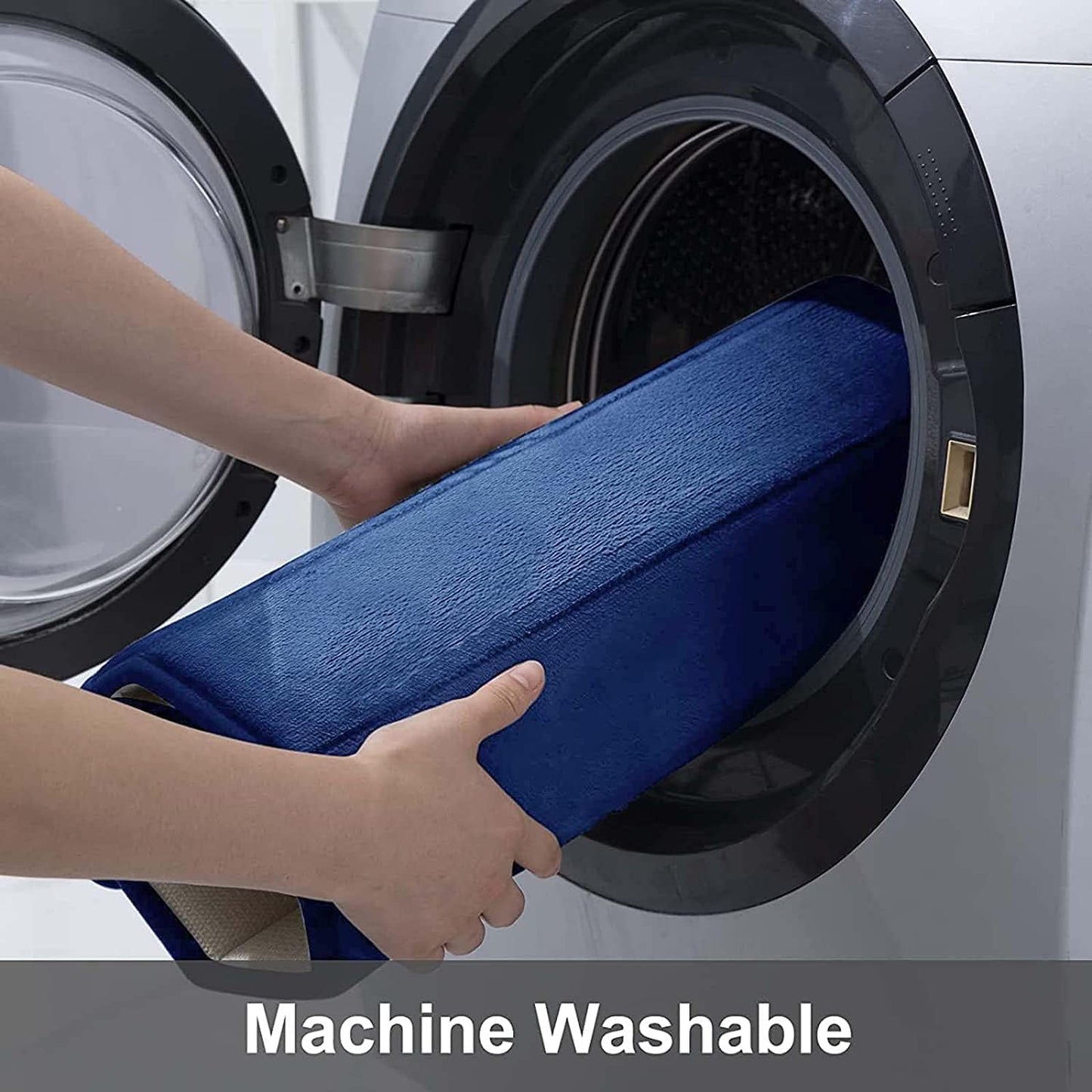 Buganda Memory Foam Bath Mat, 24" x 16", Ultra Soft and Non-Slip Bathroom Rugs, Water Absorbent and Machine Washable Bath Rug for Bathroom, Shower, and Tub, Navy Blue