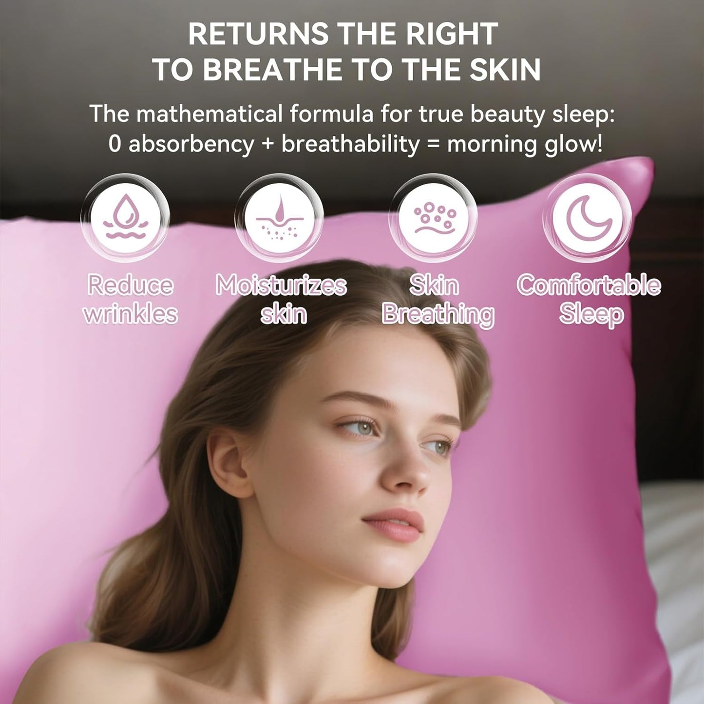 Tyfitb Satin Pillowcase Set for Hair & Skin Care – Cooling, Hypoallergenic, Anti-Frizz, Wrinkle-Free – Soft, Luxurious Pillowcases with Envelope Closure – 2-Pack, Standard Size 20x26, Gift-Ready