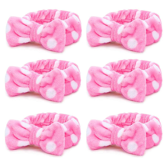 Casoty 6 Pcs Makeup Hair Headbands, Soft Coral Fleece Spa Headband for Washing Face, Facial Headband for Face Washing Shower Skin Care Yoga