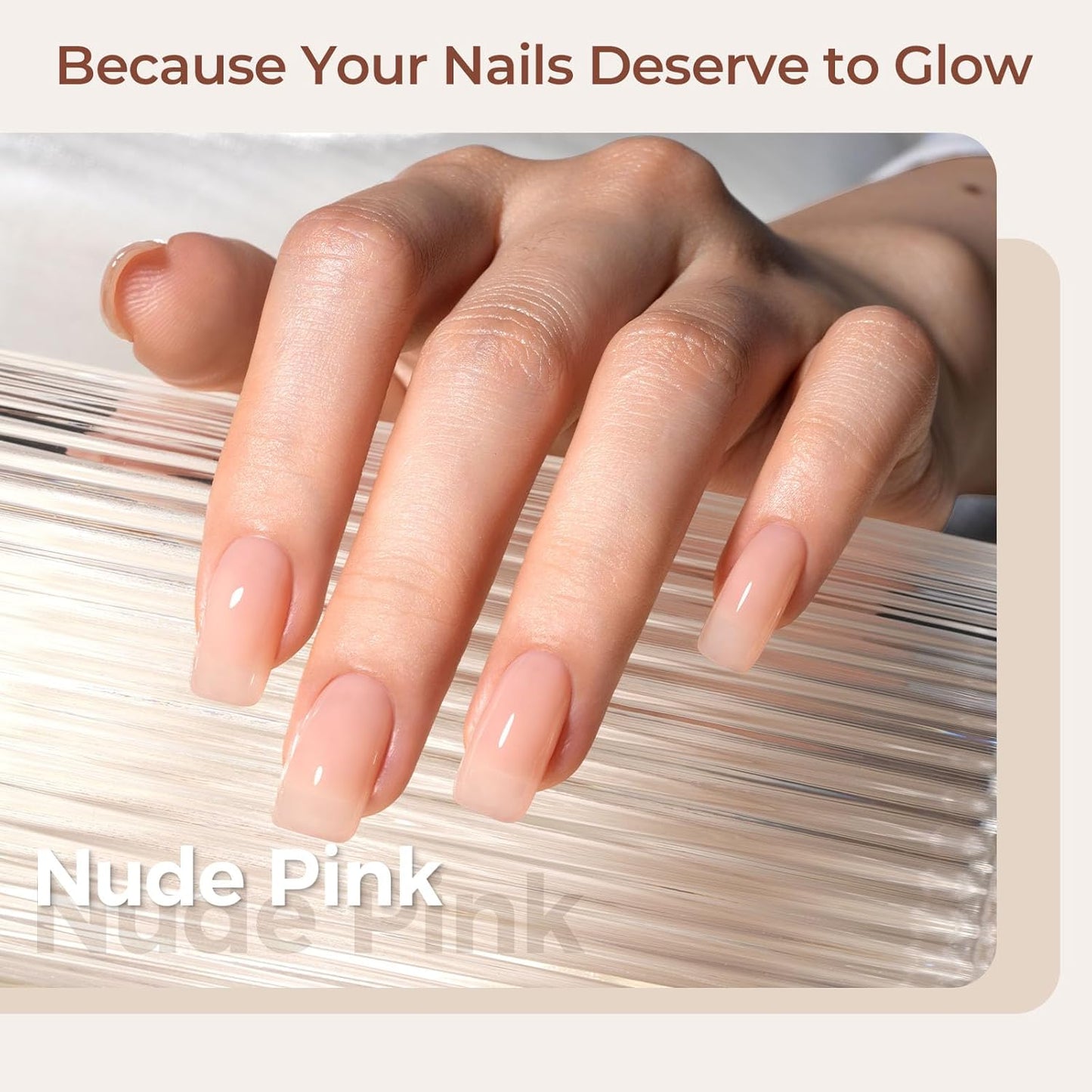 AILLSA Nude Gel Polish - Jelly Gel Nail Polish Nude Pink Translucent Soak Off U V Gel Polish Neutral Color Nail Gel Polish for Nail Art French Manicure at Home 0.51 Fl Oz GB60