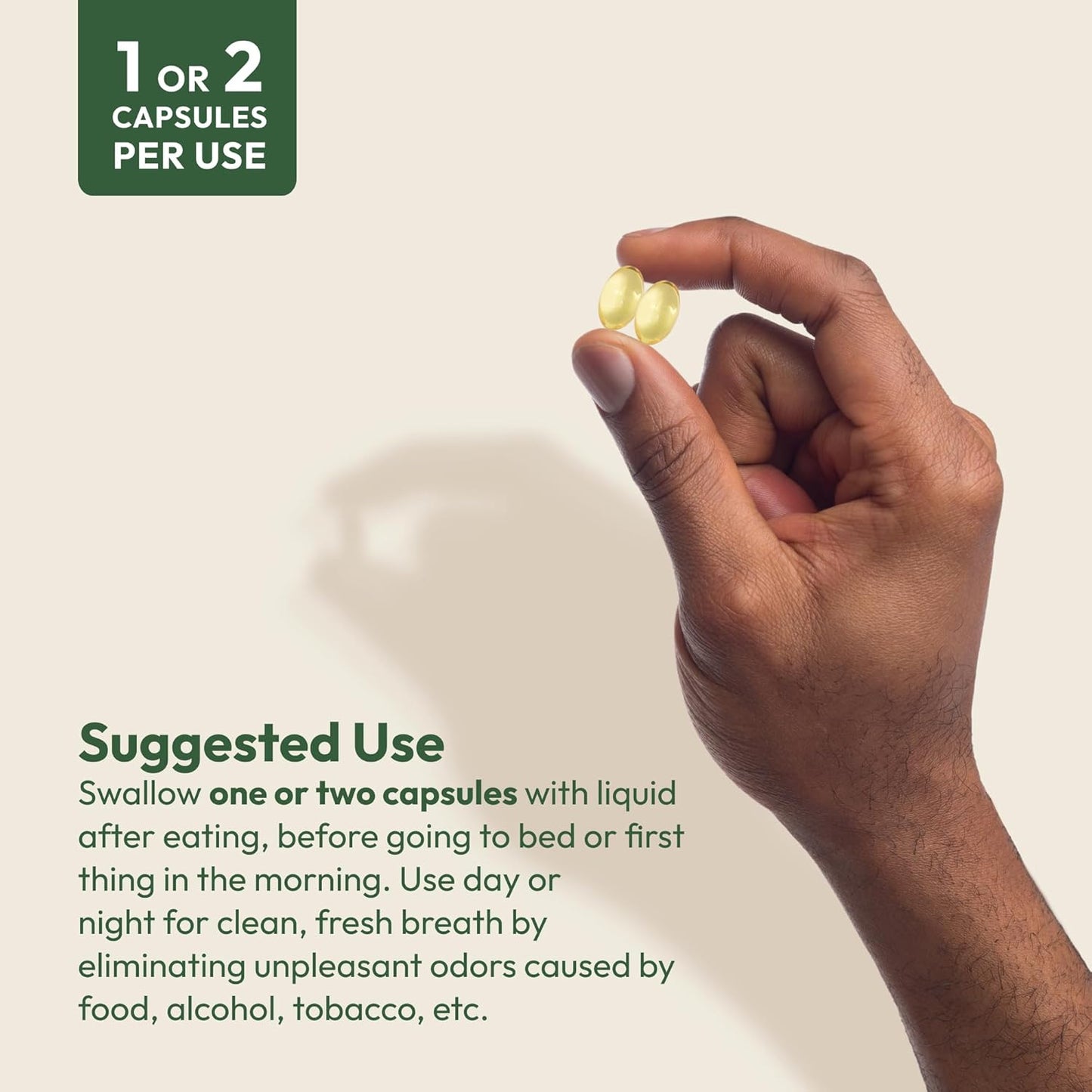 ANDREW LESSMAN Breath Plus 720 Softgels - Natural Breath Freshener, Helps Eliminate Odors from Food, Smoking, Morning Breath from The Inside Out. Peppermint, Spearmint. Easy to Swallow Softgels