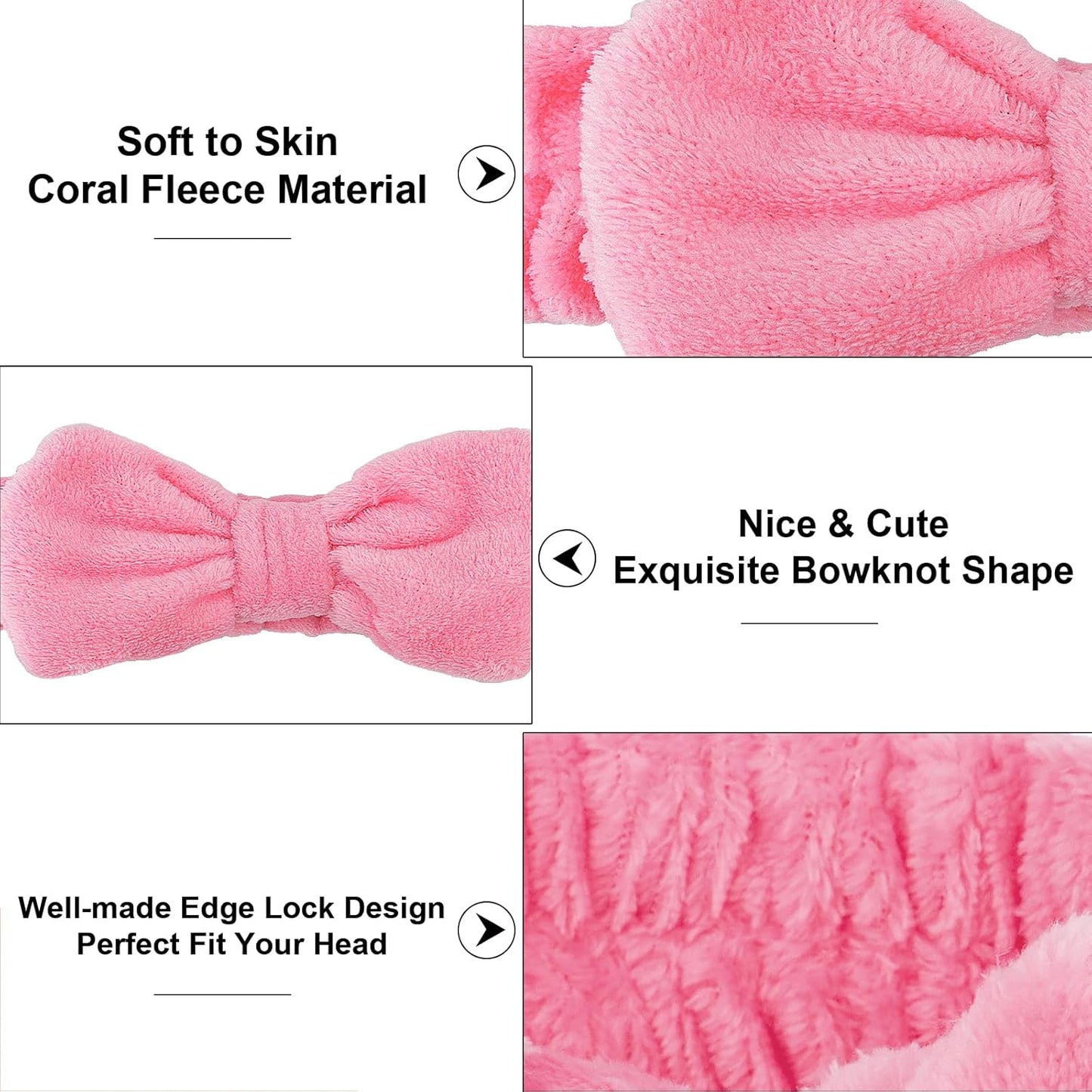 Casoty 6 Pcs Spa Headband, Hair Band for Washing Face, Cheetah Makeup Headband, Skincare Headbands, Soft Fleece Hairband for Face Washing Yoga