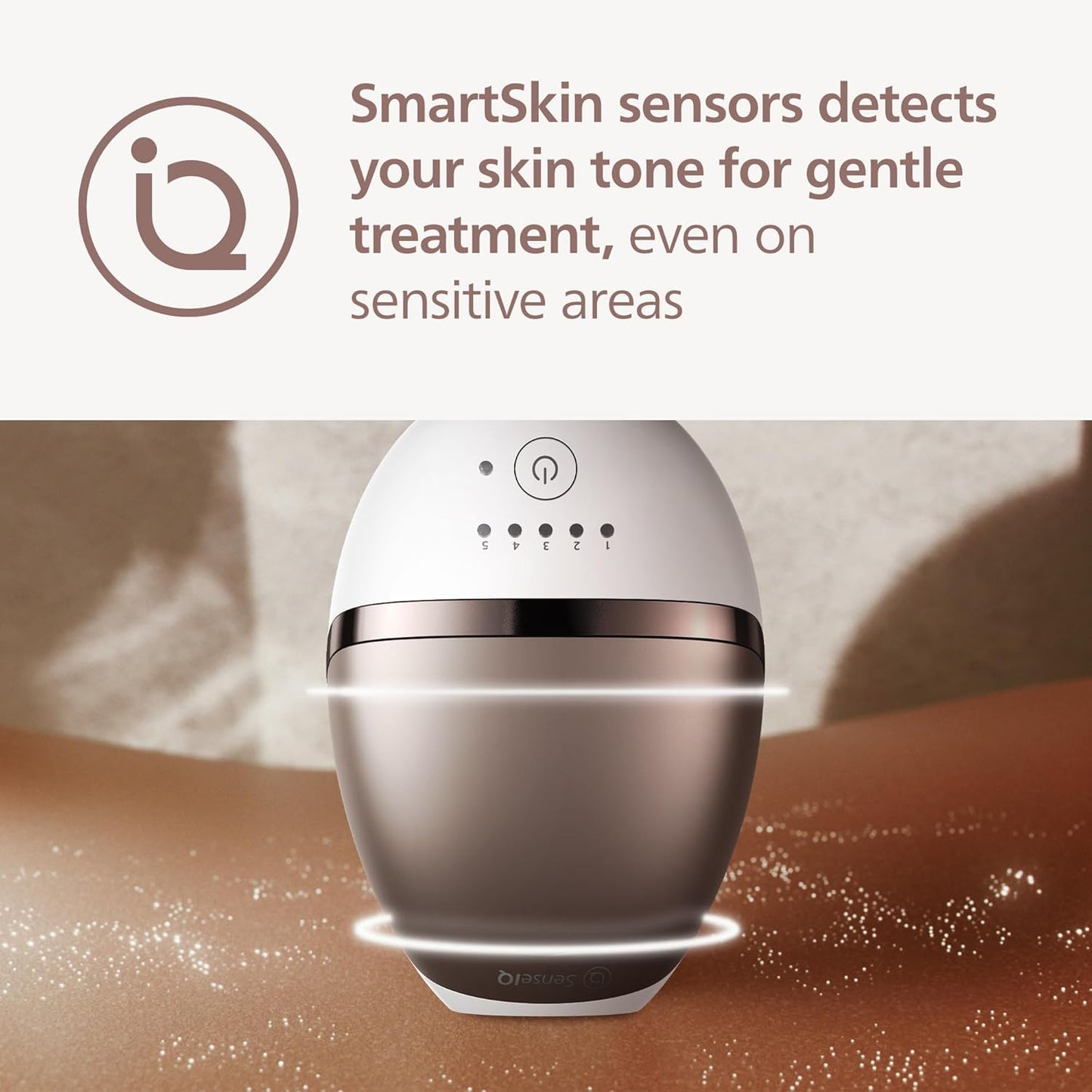 Philips Lumea 8000 Series IPL Hair Removal Device - Permanent Visible Hair Reduction Done at Home, SenseIQ Technology, 3 Attachments for Body, Face & Sensitive Areas, for Women & Men, BRI937/03