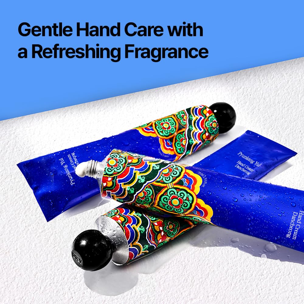 Pyunkang Yul PKY Dancheong Hand Cream, Gentle Hand Care, Natural Scents with Essential Oils, Inspired by Fade-Resistant Korean Dancheong, Zero Irritation, Korean Skincare (2.53 Fl. Oz, 75ml)